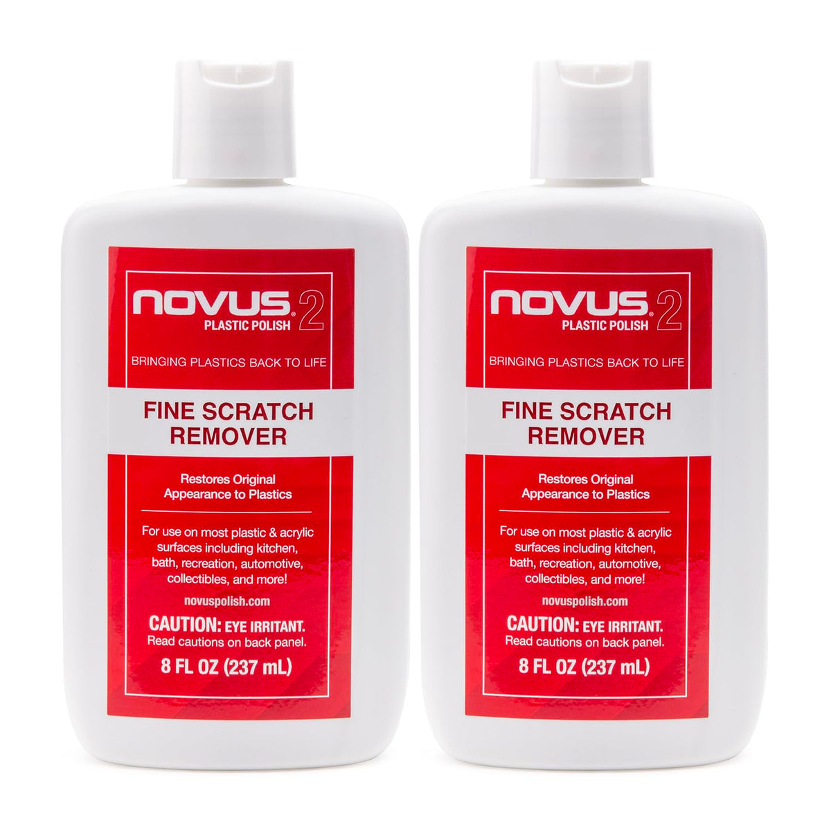 Novus 7030 | Fine Scratch Remover #2 | 2 Pack, 8 Ounce Bottles