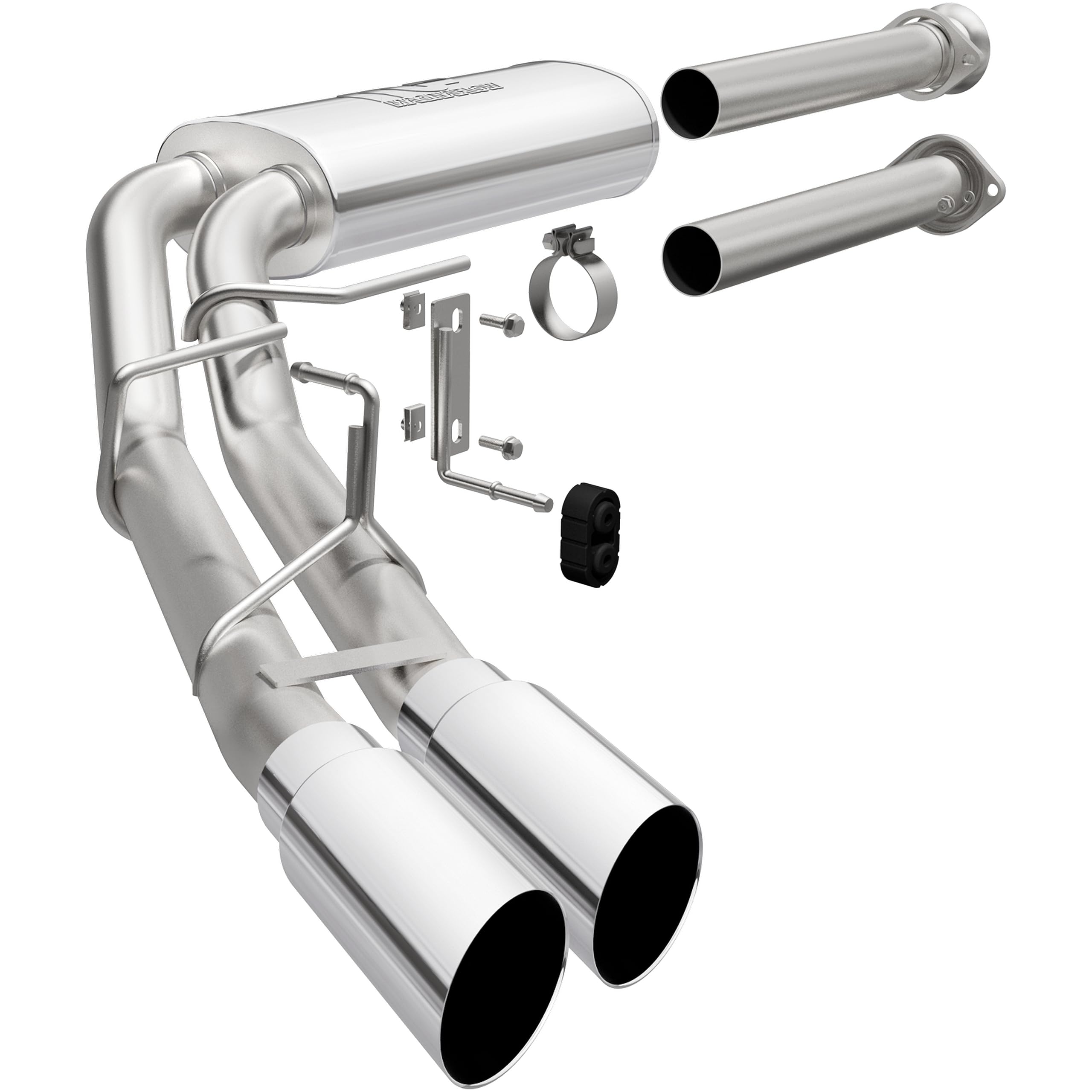 Magnaflow Performance Exhaust System 19563: Cat-Back, Street Series, For 2015-2023 Ford F-150, Dual Same Side Before Passenger Rear Tire Exit Style