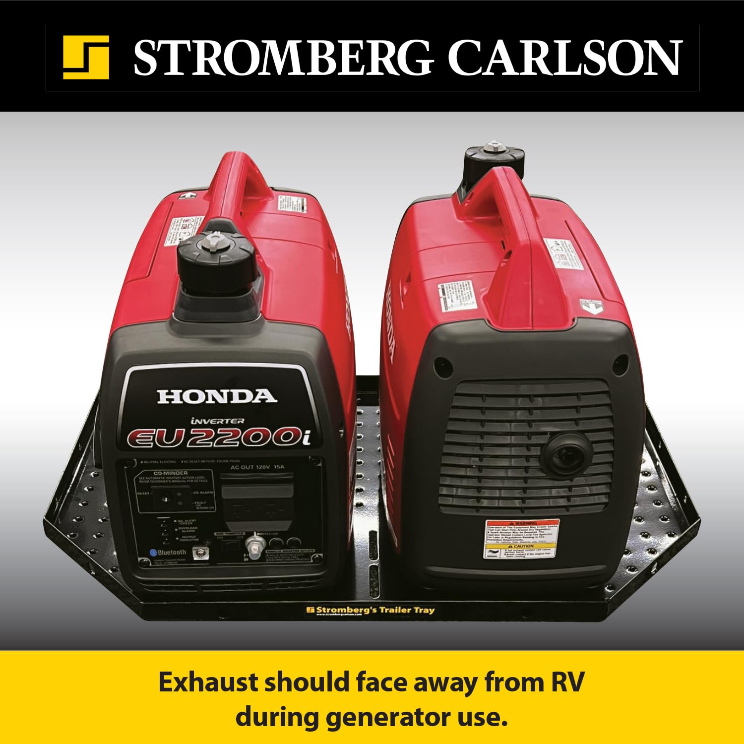 Stromberg Carlson Cc-255 Trailer Tray - A-Frame Cargo Carrier For Outdoor And Generator Storage For Rvs And Campers - Black