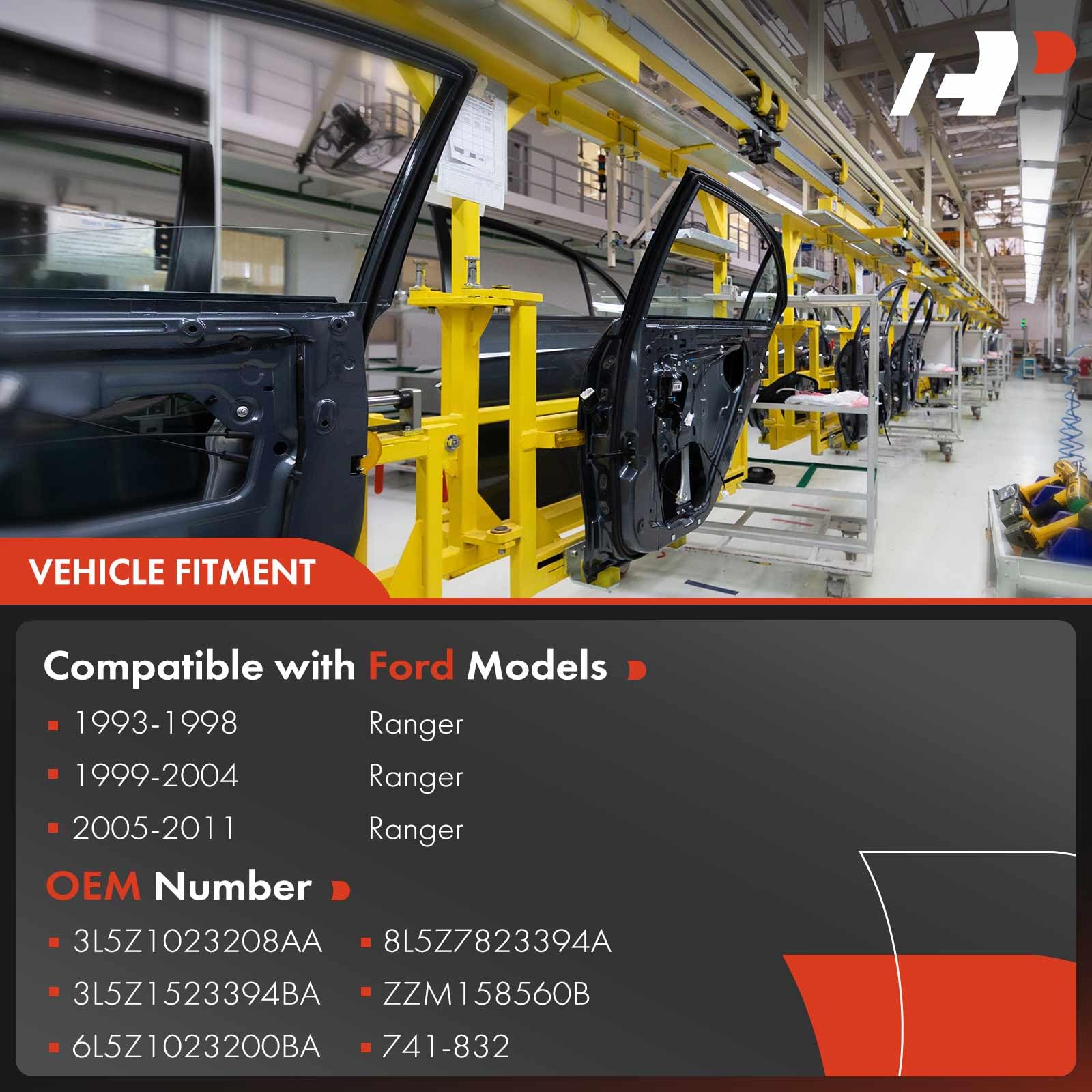 A-Premium Power Window Regulator With Motor Compatible With Ford Ranger 1993-2011 Front Passenger Side