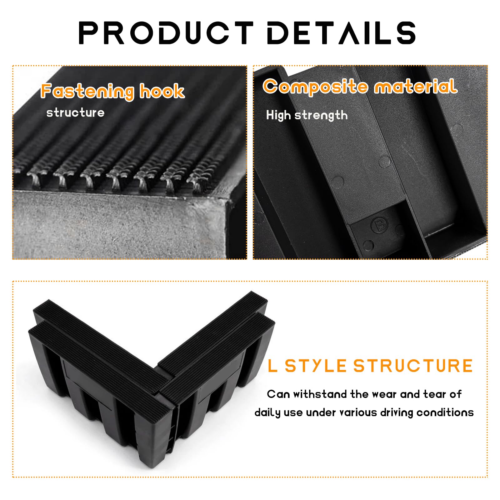 DXNQ 4PCS Multipurpose Cargo Organizer Blocks, Plastic Cargo Storage Organizer Blocks for Wool Carpet Trunk, Grocery Trunk Divid