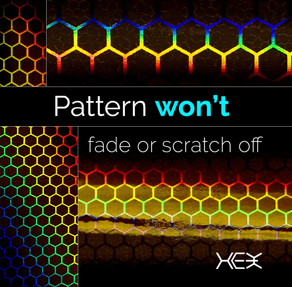 Vvivid Bio Hex+ Air-Tint Headlight Vinyl Roll (17.9'' X 60'', Smoke Micro Pattern)