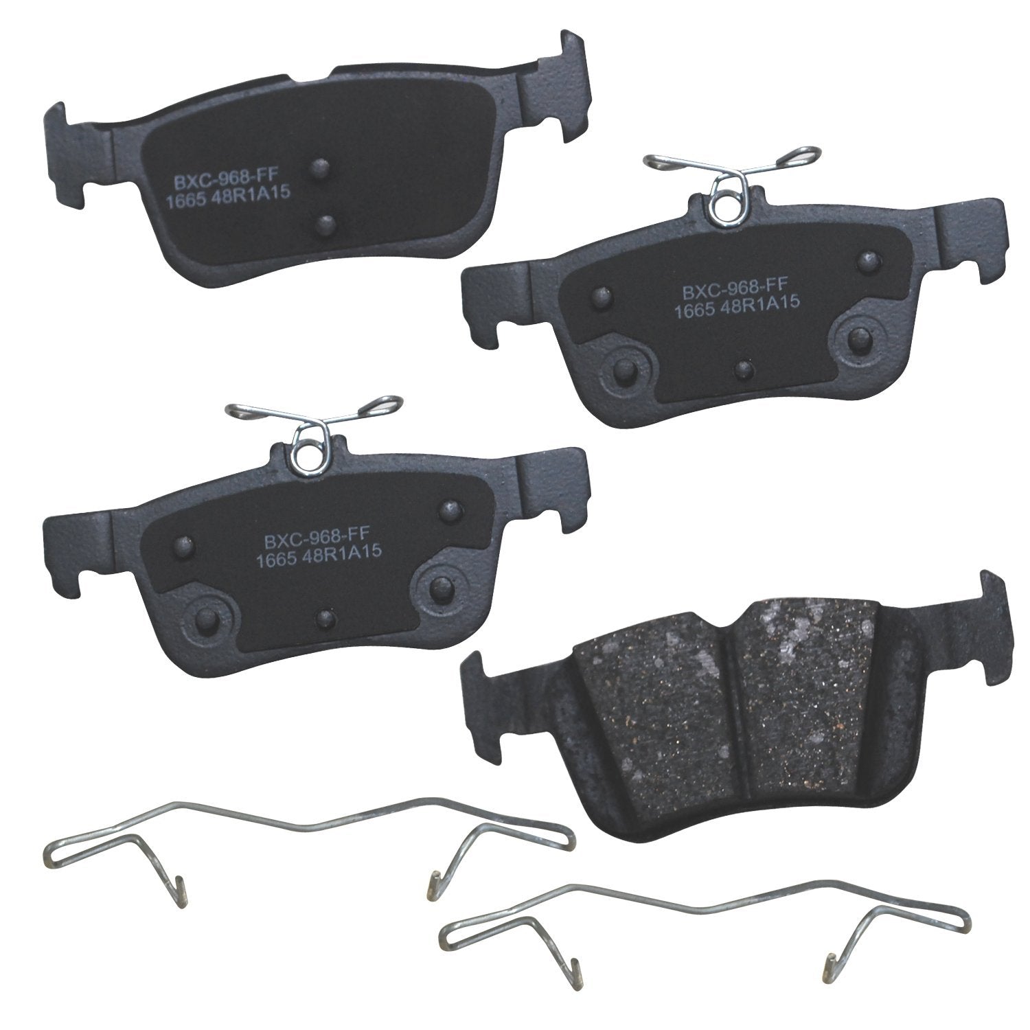 Bendix Premium SBC1665 Ceramic Rear Brake Pads for Ford Fusion 2016-2013, Lincoln MKC 2019-2015, MKZ 2016-2013, Nautilus 2023-20