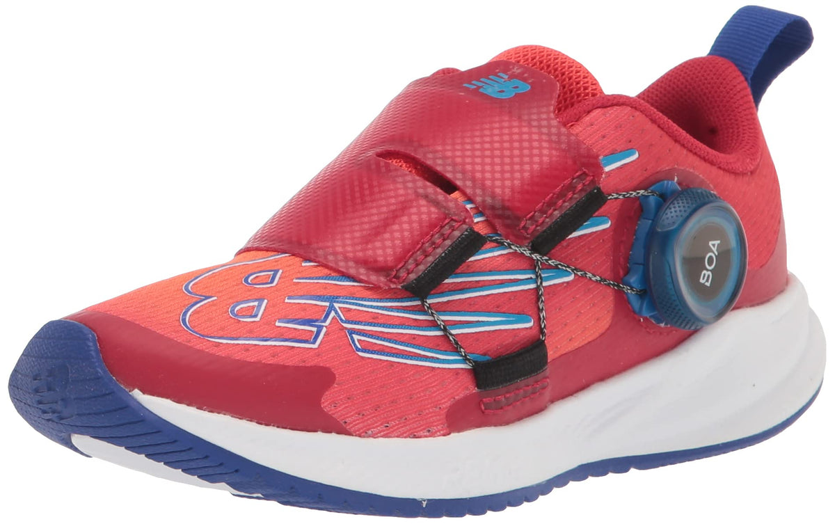 New Balance Kids Fuelcore Reveal V3 Boa Running Shoe, Neo Flameteam Redinfinity Blue, 115 Little Kid