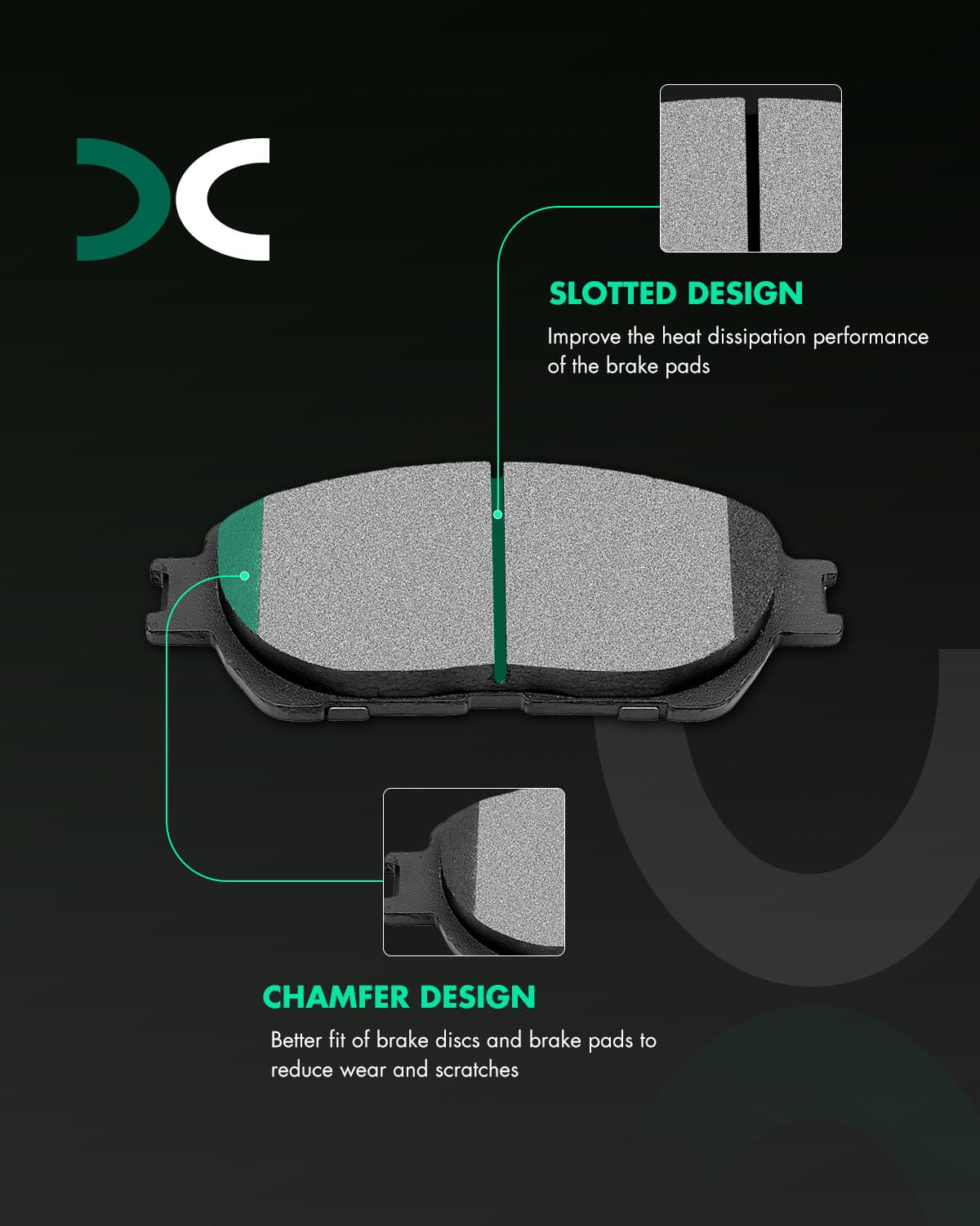 Scitoo D995 D906 Front Rear Brake Pads Sets Fit For Toyota For Sienna 2004 2005 2006 2007 2008 2009 2010