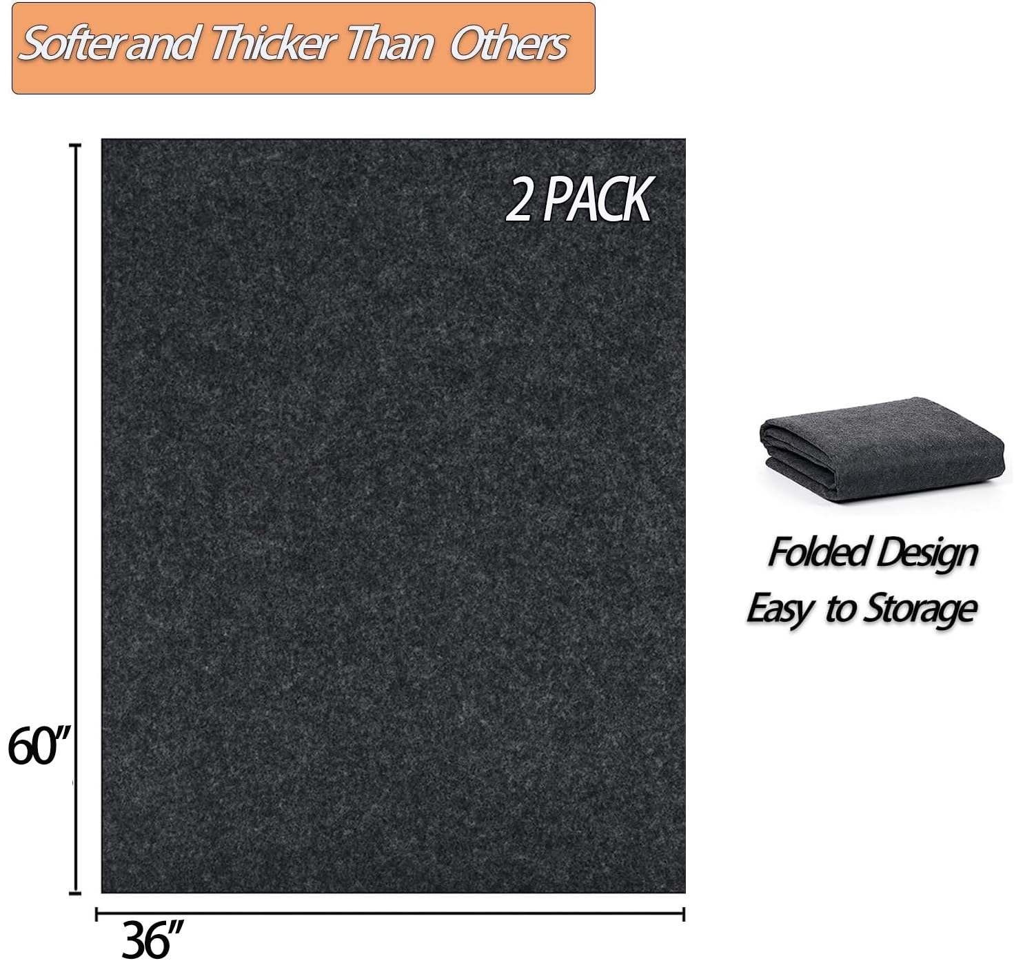 Ahpuhtan 2 Packs 36 X 60 Inch Oil Spill Mat For Garage, Garage Floor Oil Change Mat For Driveway Under Car, Oil Pads Drip Leak M
