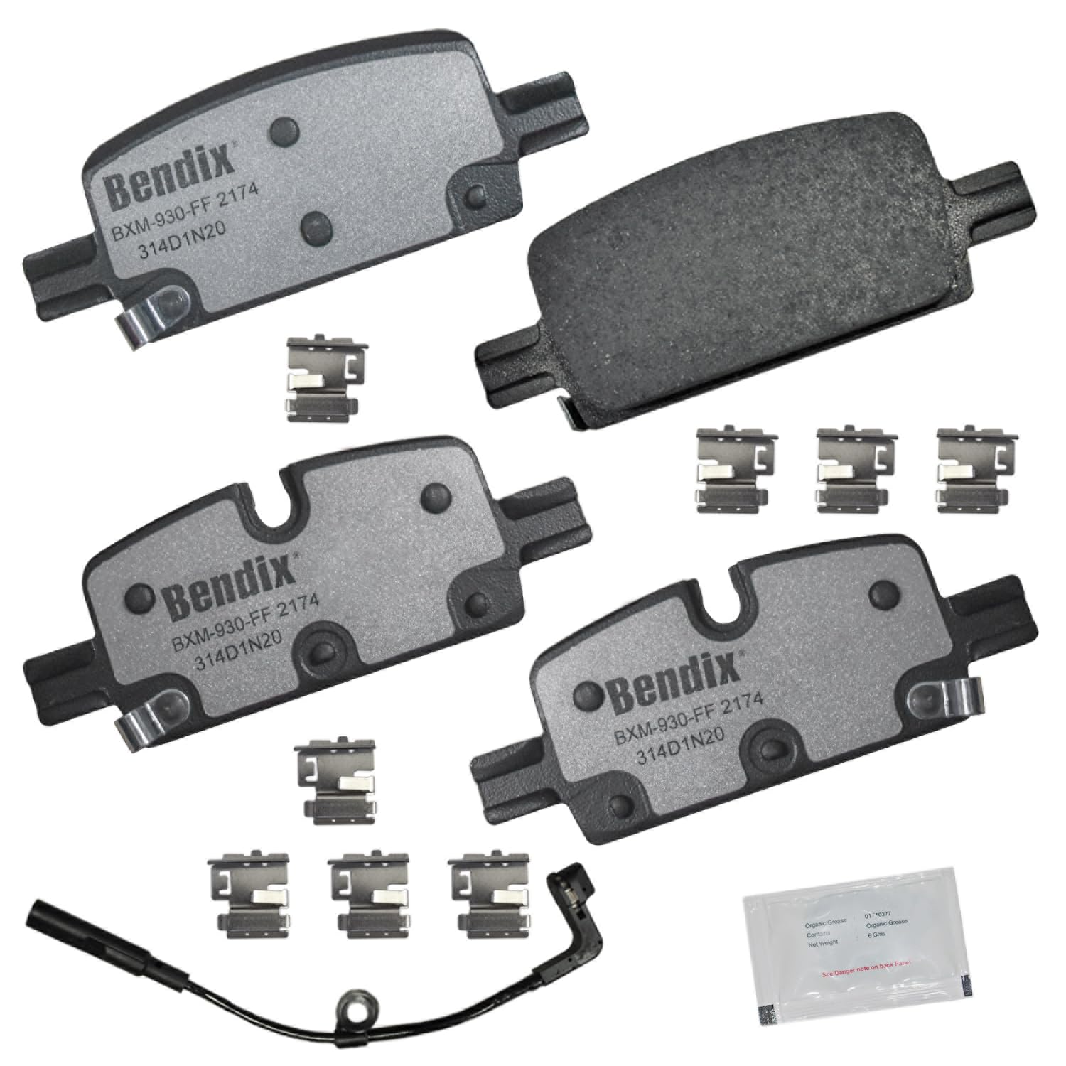Bendix Fleet Metlok Mkd2174Fm Rear Brake Pads For Escalade,Esv,Lyriq,Cheyenne,Colorado,Silverado 1500,Ltd,Suburban,Tahoe,Gmc Can