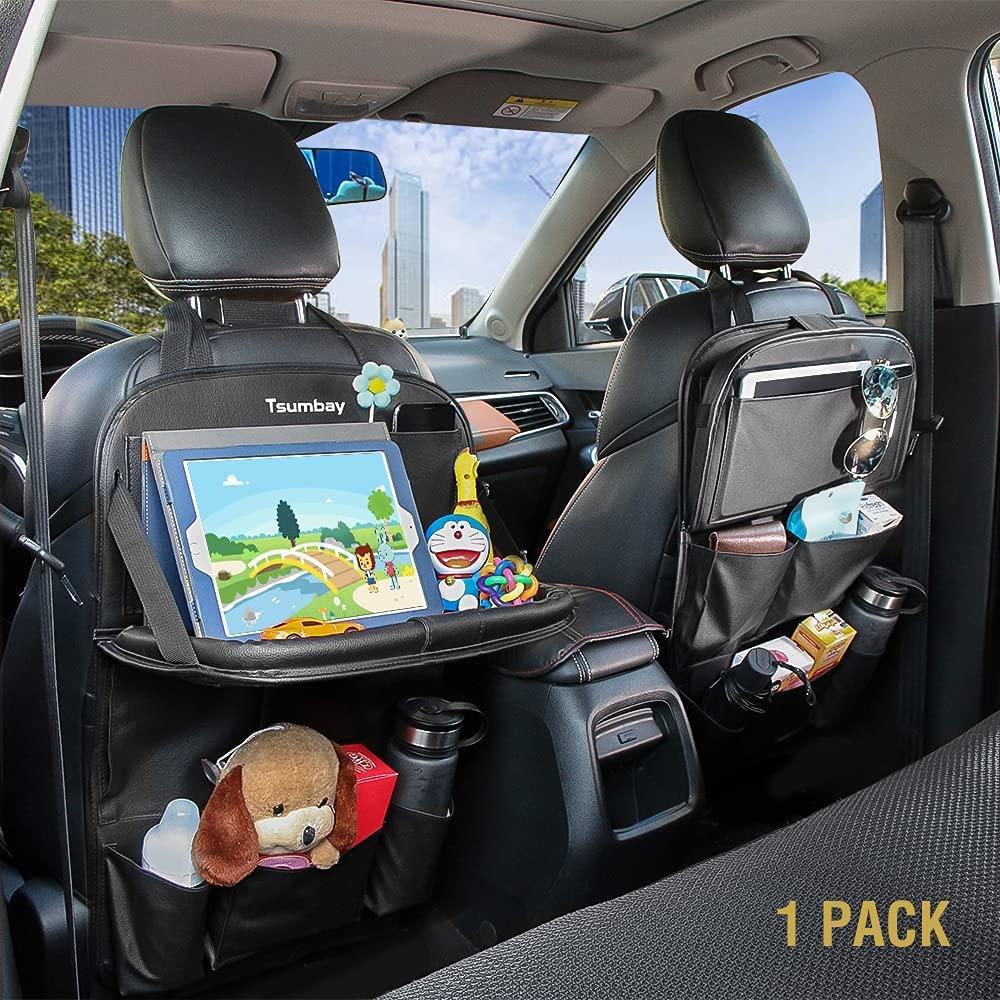 Tsumbay Car Backseat Organizer With Tablet Holder