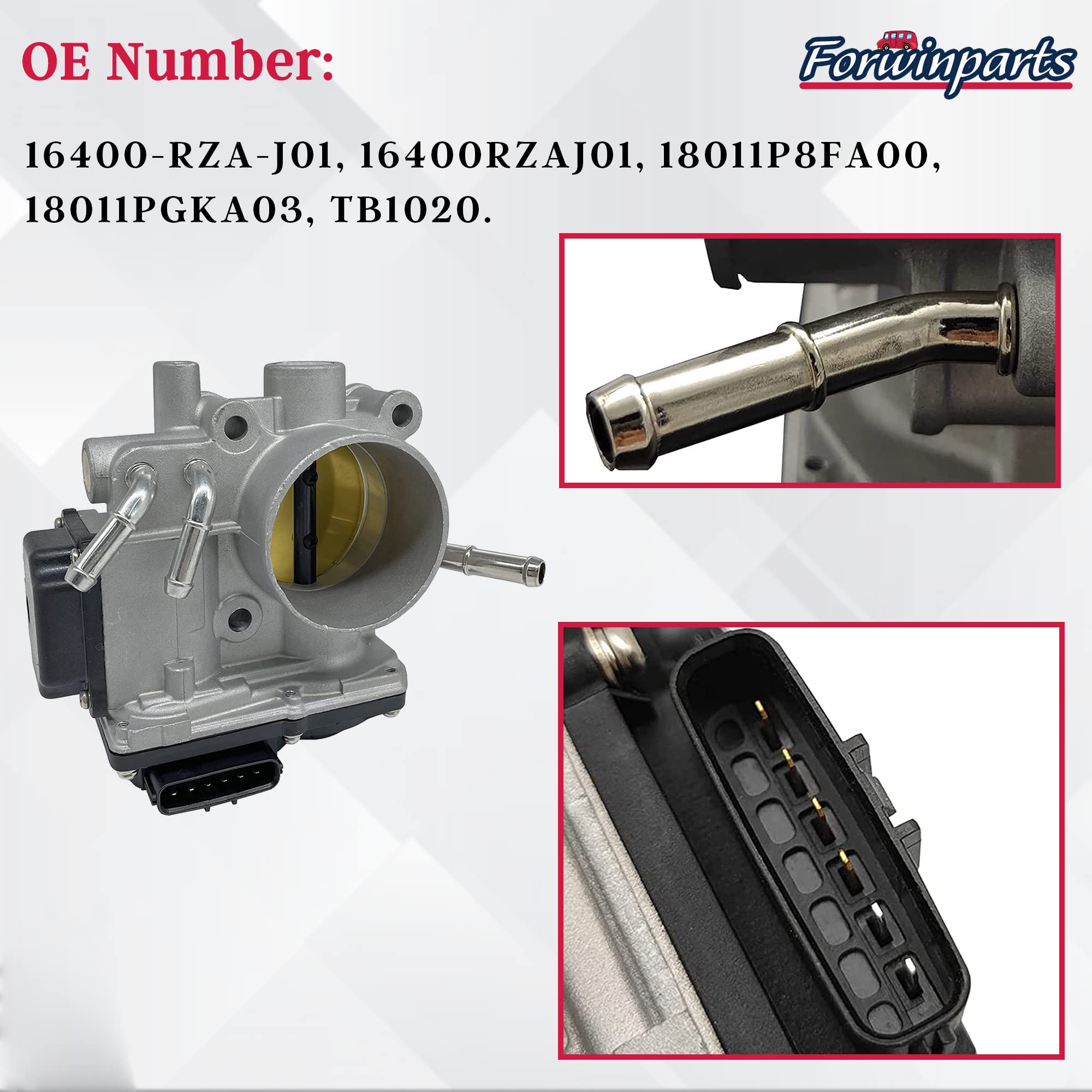 Forwinparts Throttle Body For 2007 Honda Crv 2008 Honda Crv 2009 Honda Crv 2.4L 16400Rzaj01 Tb1020
