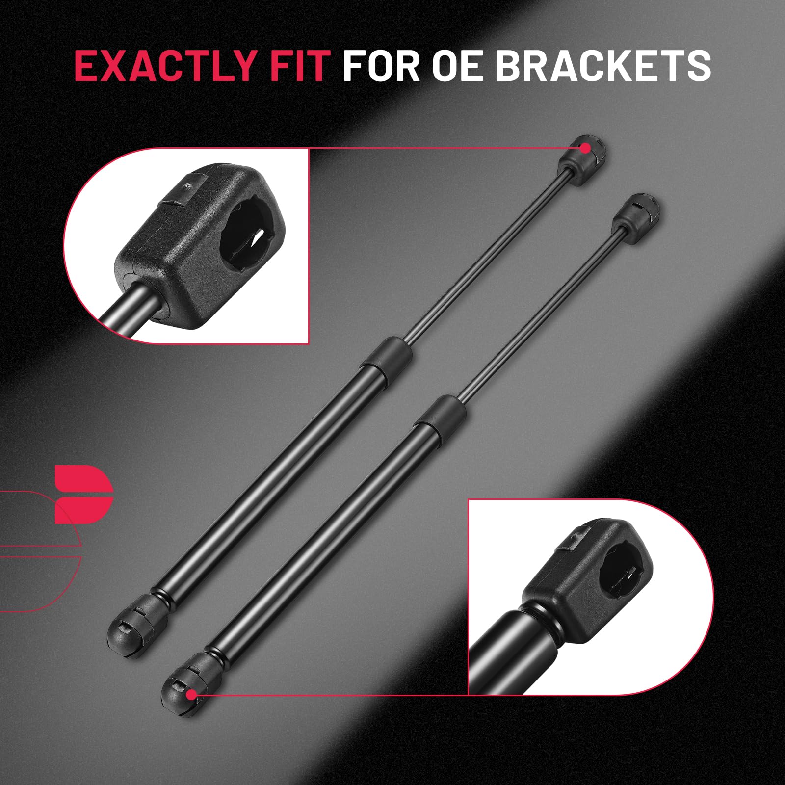 Bdfhyk C16-19568 16 Inch 40Lbs/(178N Gas Strut Shock Lift Support For Are Leer Camper Shell Topper Rear Window, Truck Bed Cover,