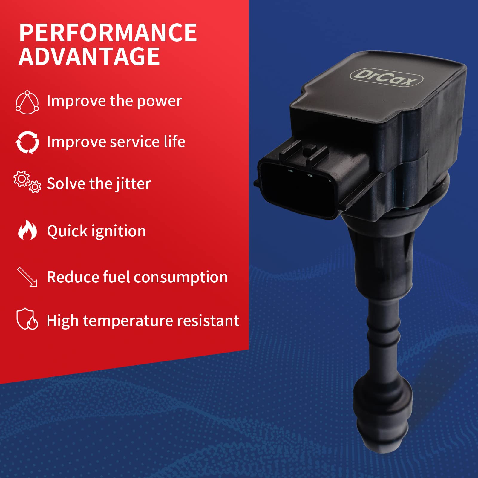 Drcax Oem Ignition Coil Uf350 C1398 5C1395 Compatible With 2002-2008 Nissan Altima Sentra X-Trail - L4 2.5L Engines - 1 Pack