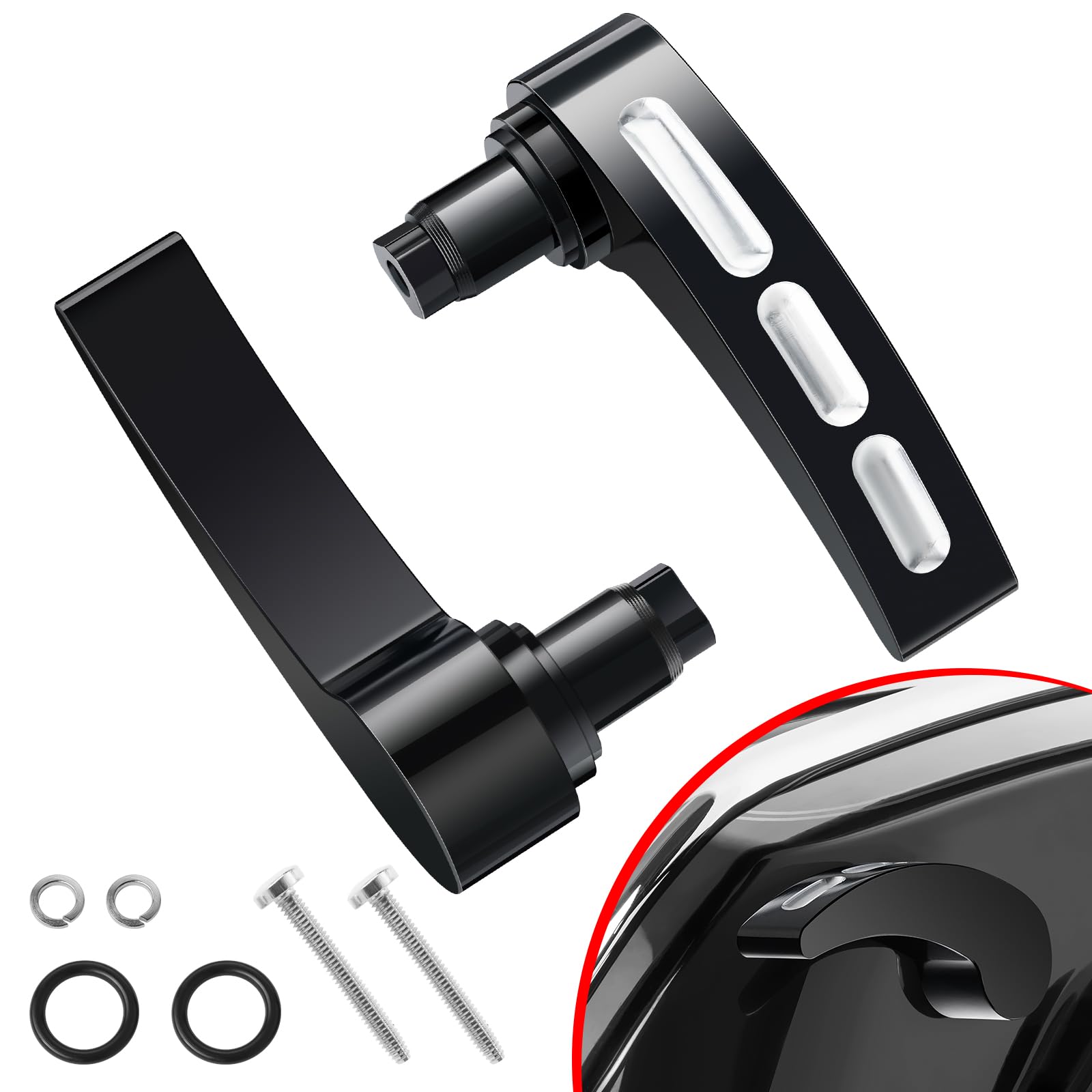 Amazicha Black Saddlebag Latch Kit Saddle Bag Lifters Compatible For Harley Davidson Touring Street Glide/Electra Glide/Road Glide/Road King/Ultra Limited Flhr Flht Flhtk Flhx Flhxs 2014-2024