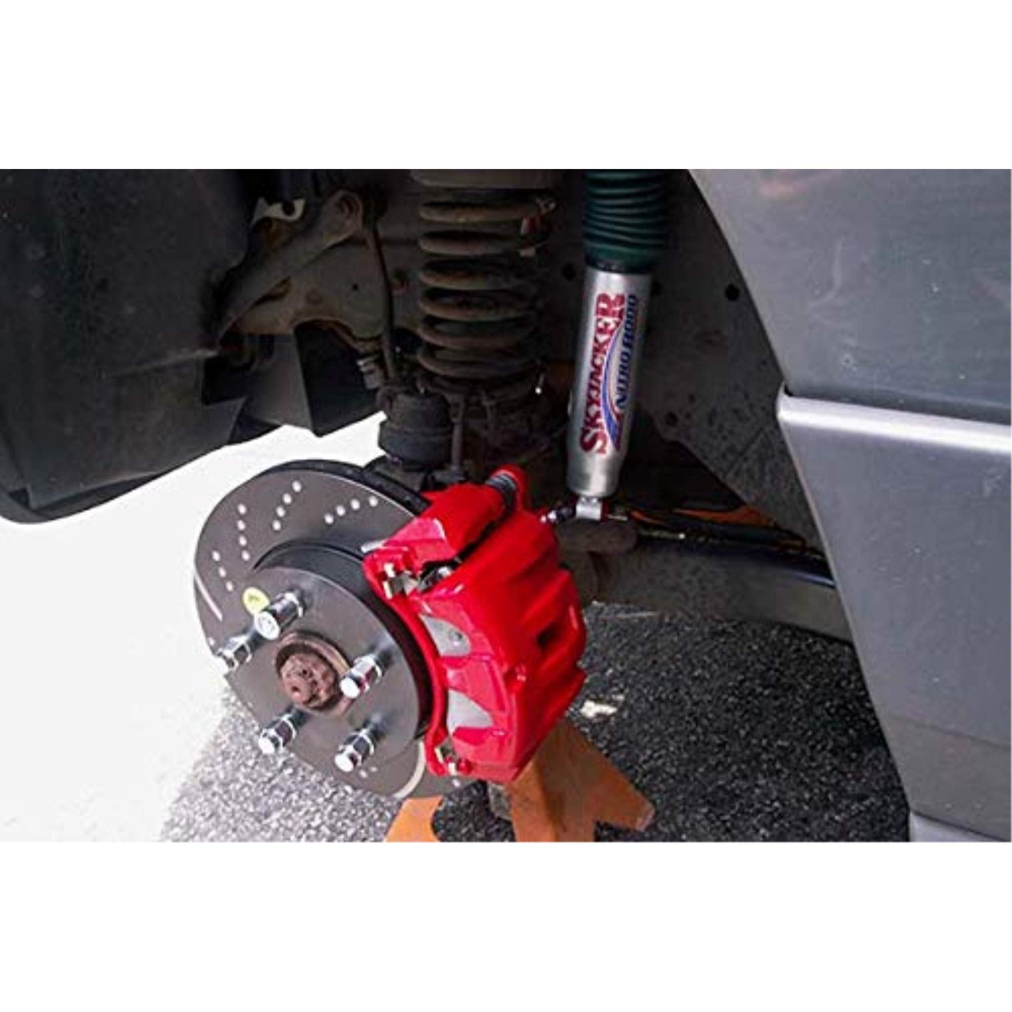 Power Stop S4836 Rear Pair Red Powder Coated Calipers For 2007-2009 Chrysler Aspen | 2003-2009 Dodge Durango | 2002-2018 Ram 150