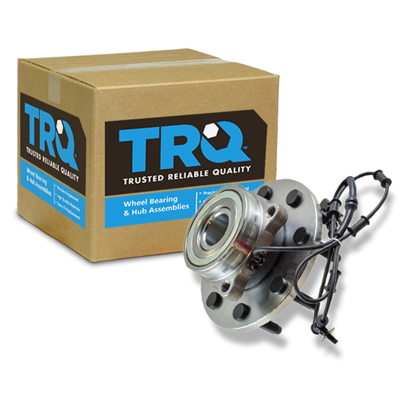 Trq Front Wheel Bearing & Hub Assembly 4Wd With Abs Sensor Compatible With 2006-2008 Dodge Ram 1500 Ram 2500 Ram 3500