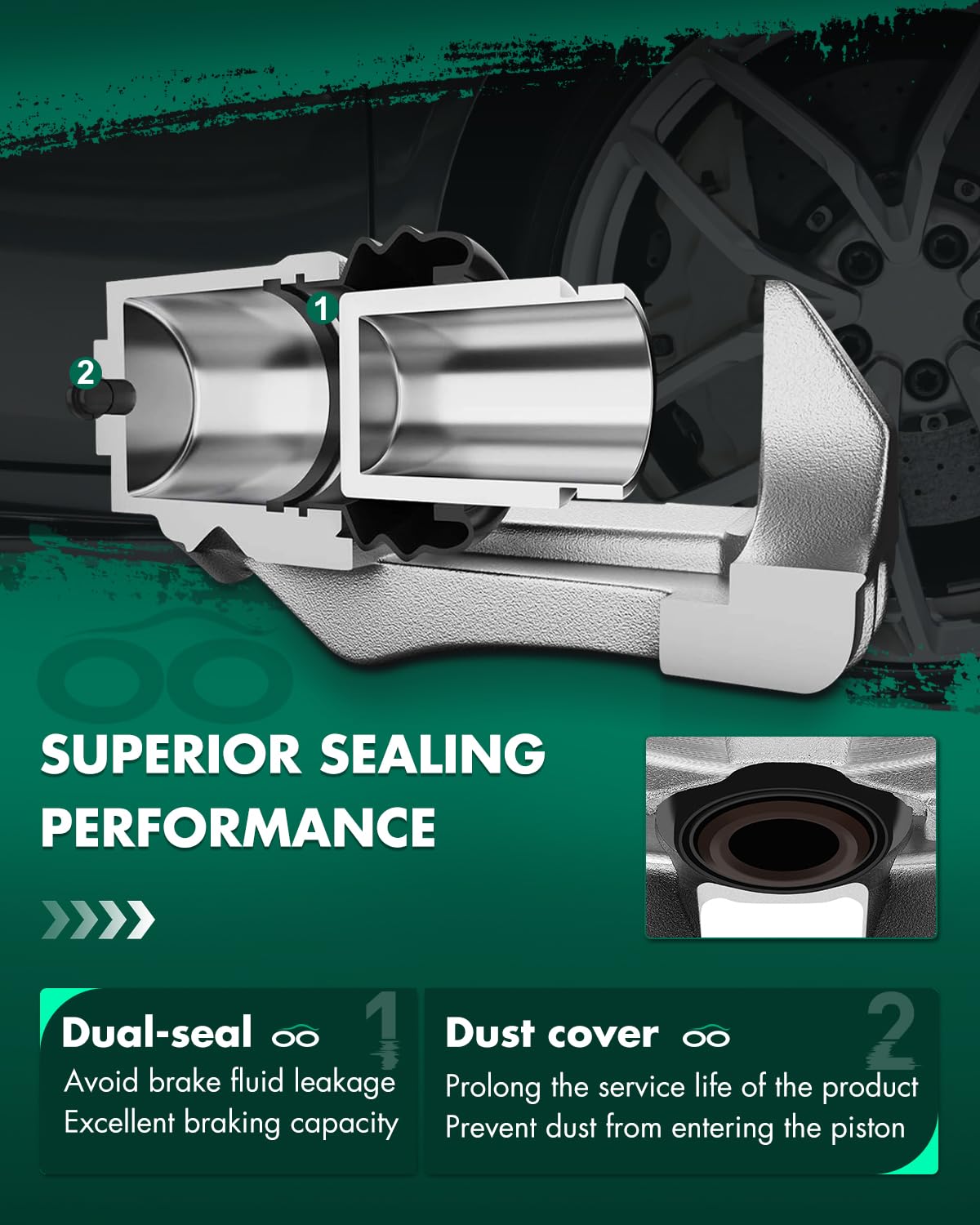 Scitoo 18B5046 Rear Driver Side Disc Brake Caliper Assembly W/Bracket For Dodge For Nitro 2007-2011,For Jeep For Liberty 2008-20