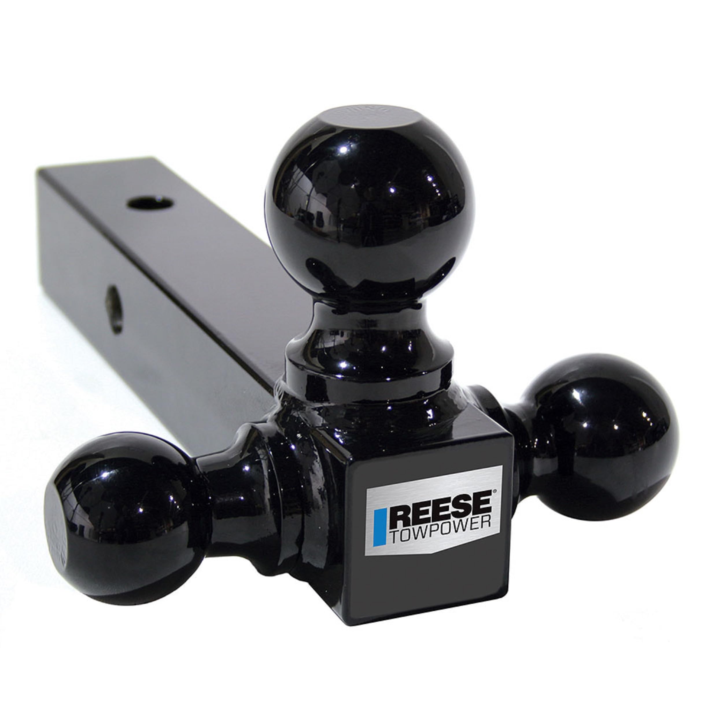 Reese Towpower 21512 Tri-Ball Trailer Hitch Ball Mount, (1-7/8 Inch, 2 Inch, 2-5/16 Inch Trailer Hitch Balls), Fits 2 Inch Squar
