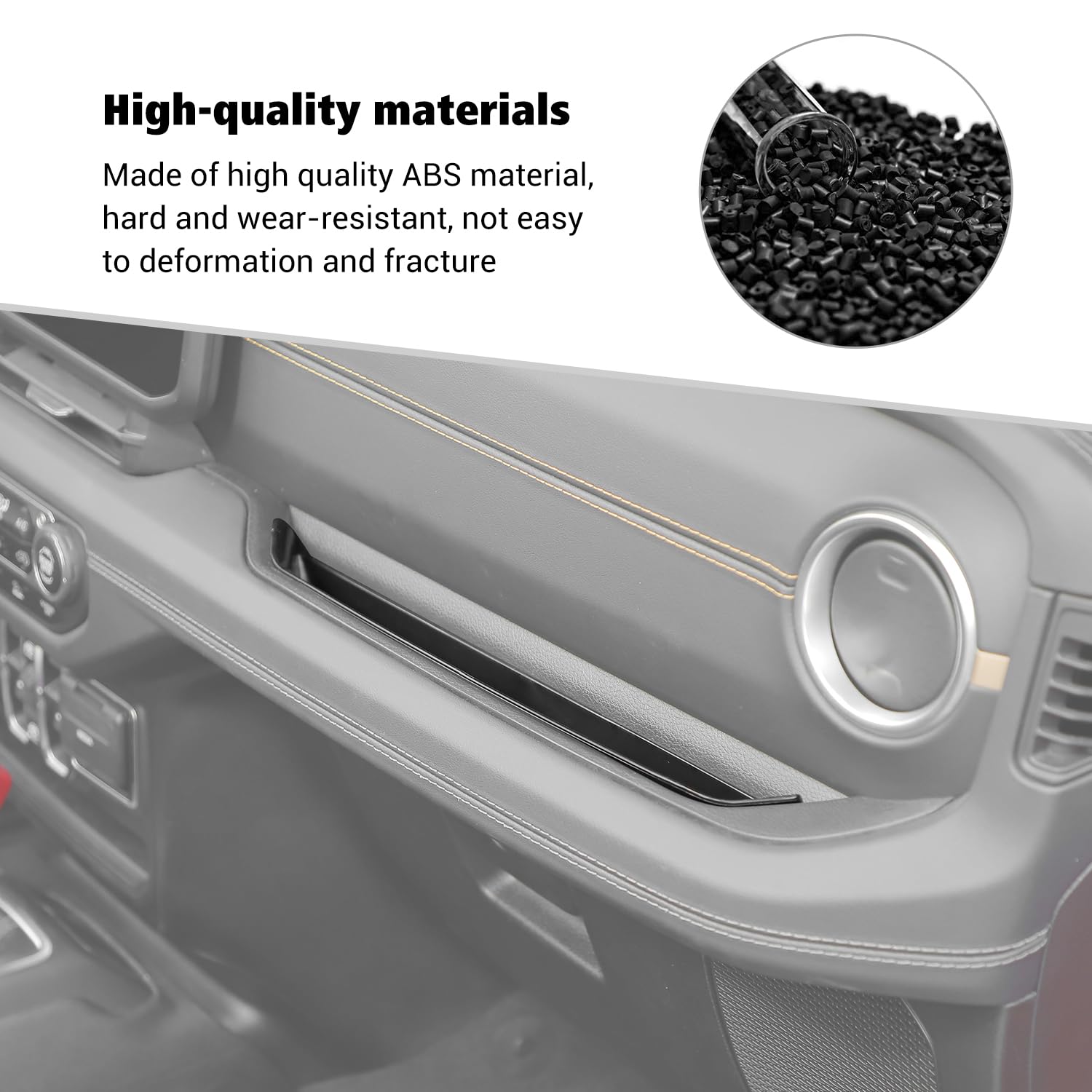 Voodonala For Jeep Jl Jlu 2024+ Grabtray Passenger Tray Organizer Grab Handle Storage Box For Jeep Wrangler Jl Jlu 2024+ Gladiat