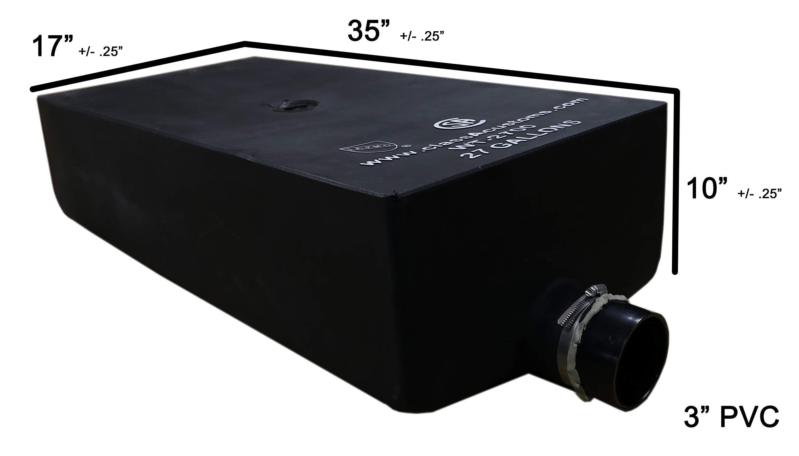 Class A Customs 27 Gallon Rv Waste Black Water Holding Tank Wt-2700