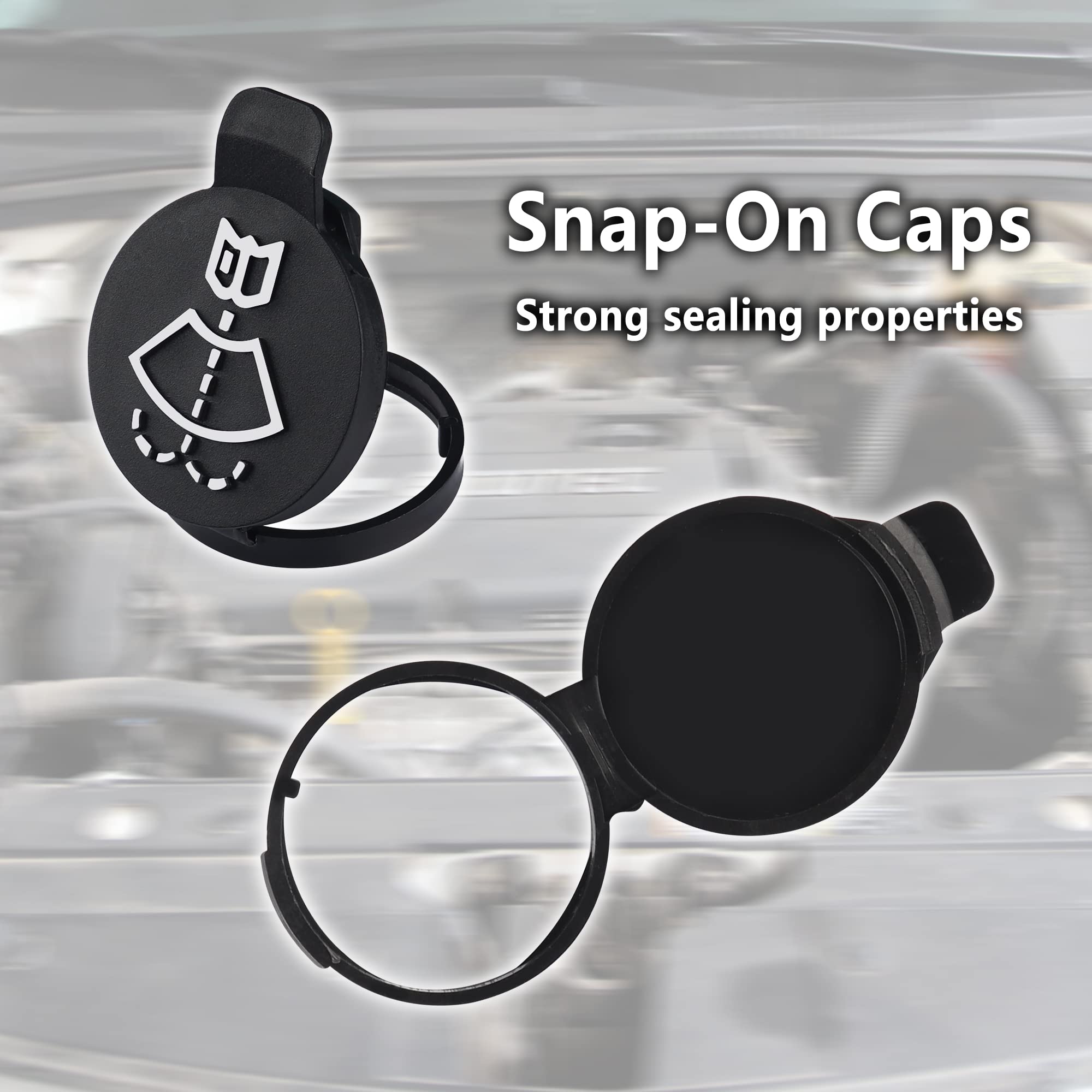 Windshield Wiper Washer Fluid Reservoir Tank Bottle Cap Replacement Parts-Oem #13227300,12767700,12788573-Compatible For Chevrolet Buick Gmc Cadillac Canyon - No-Brainer Install