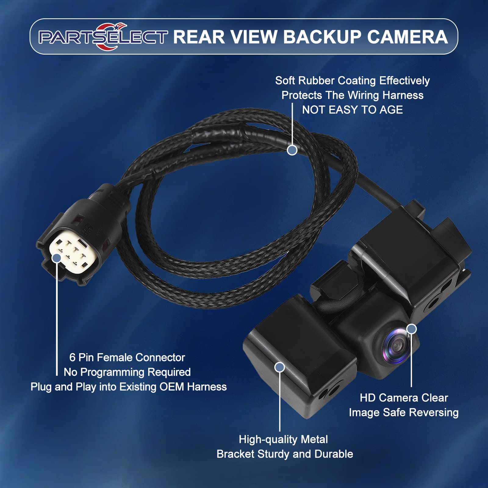 Partselect Rear View Reversing Backup Camera 84143039 Replacement For Chevy Colorado 2017-2019 Gmc Canyon 2015-2019