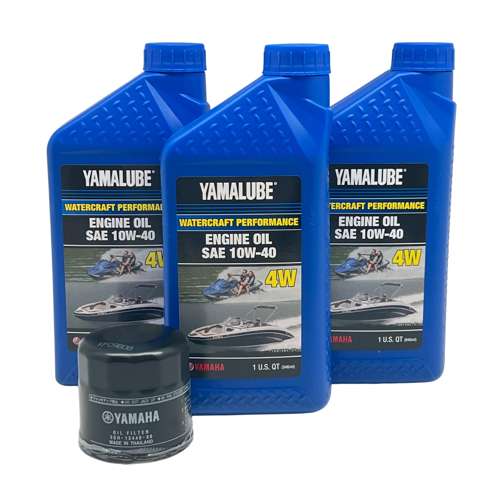 Yamaha Original Oem Yamalube Lub-Wtrcg-Kt-00 Watercraft Oil Change Kit W/Yamaha Oem Filter Part #5Gh-13440-80-00