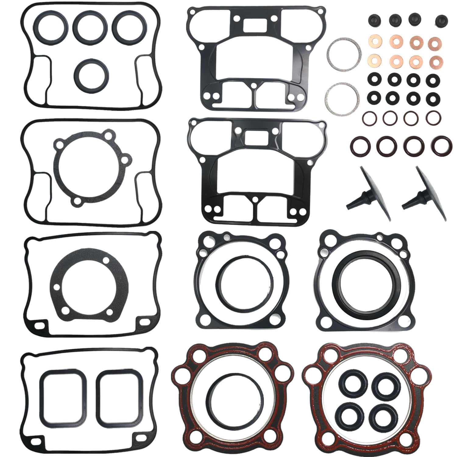 BIGLKNM 57 PCS Top & End Bottom Engine Gasket Kit for 1996-2003 Sportster 883 XL883 1200 Sport XLH1200S 1200 Custom XLH1200C Mot