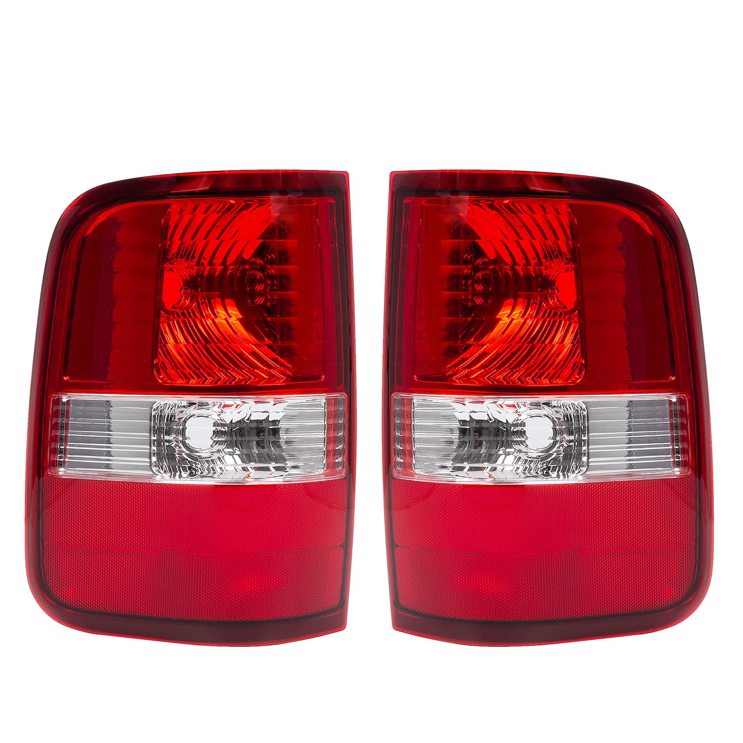 Tail Light Assembly Compatible With 2004 2005 2006 2007 2008 Ford F150 F-150 Replace Fo2800182, Fo2801182, 5L3Z-13405-Ca, 5L3Z-13404-Ca Rear Brake Light (Drive & Passenger Side)