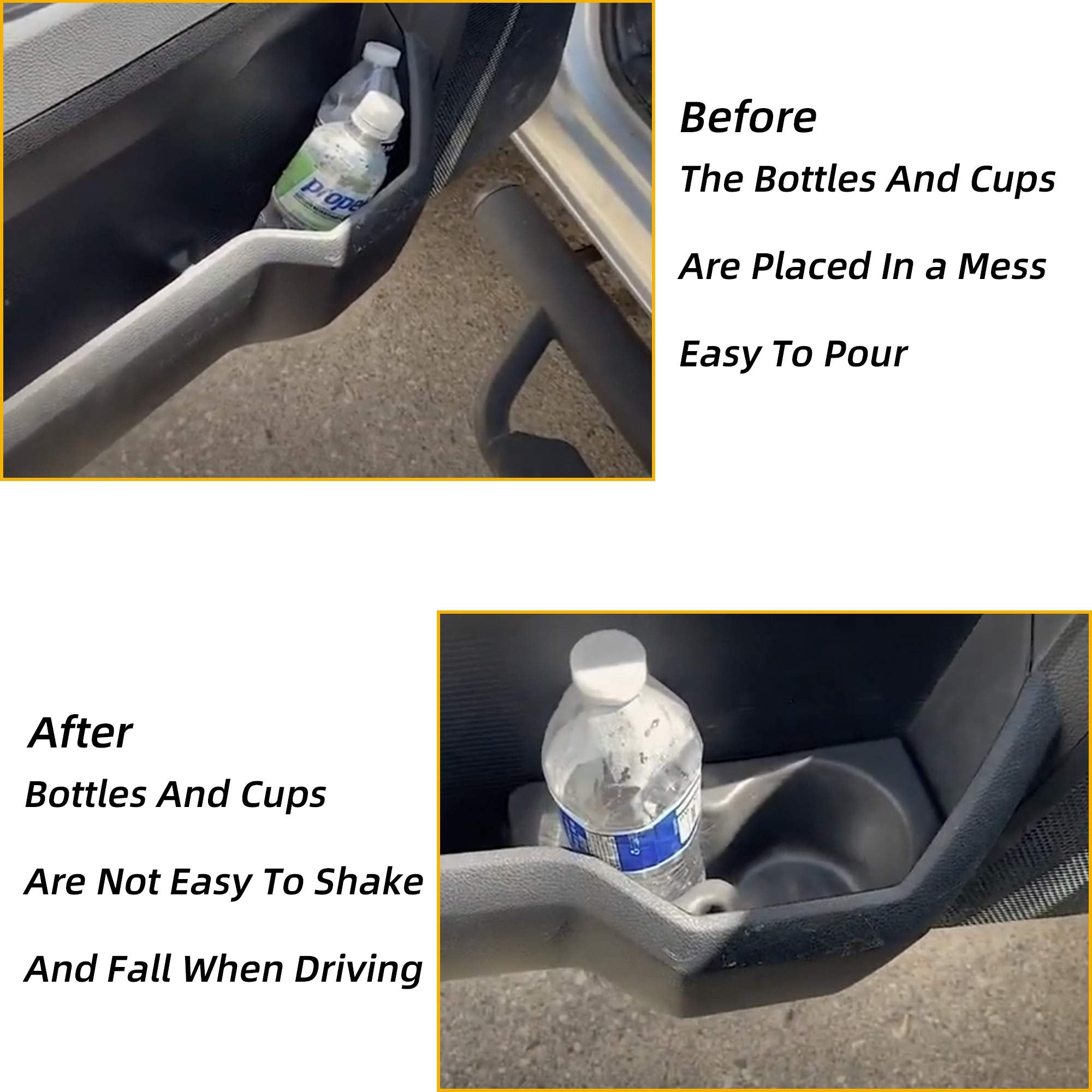 Dasbecan Car Door Cup Holder 2PCS Compatible with 2009-2020 Dodge Ram 1500-5500, Foam Replacement for Driver & Passenger, #5NN24XXXAA