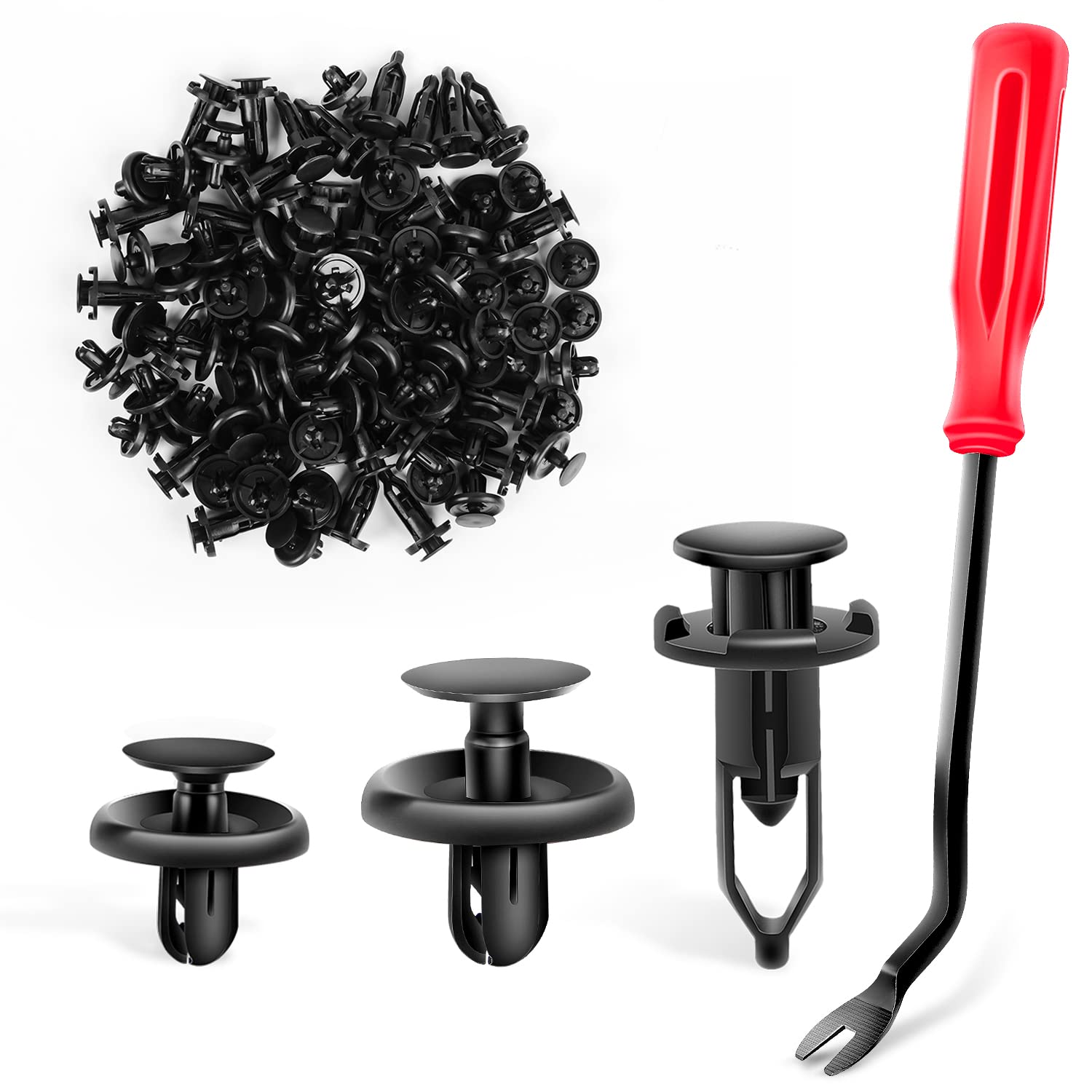 Nilight 100Pcs Car Retainer Clips 7Mm 9Mm Push Type Retainer Clips,Bumper Fastener Rivet Clips For Lexus Toyota Gm,1Pc Fastener