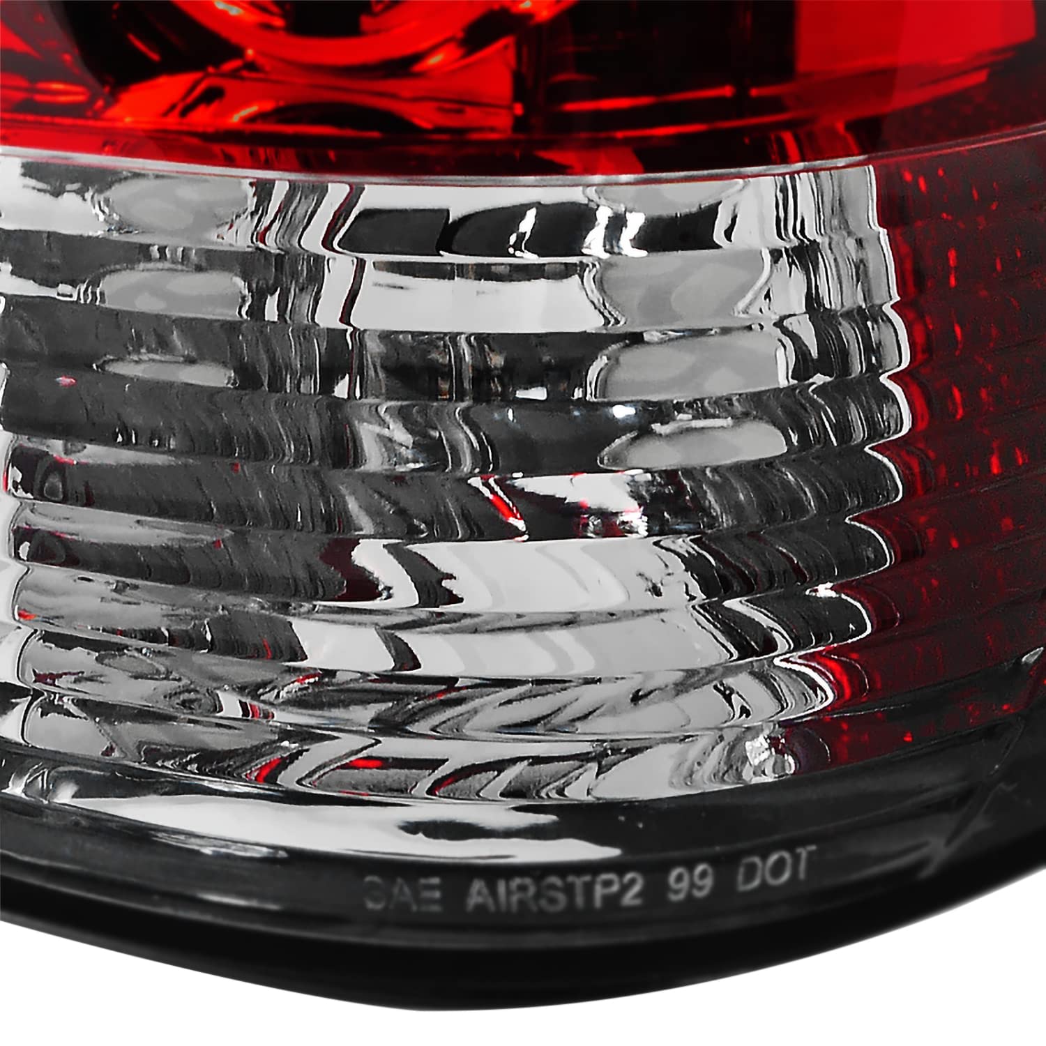Spec-D Tuning Red Clear Tail Lights Compatible with 1999-2002 Chevy Silverado, GMC Sierra 1500 2500 3500 Left + Right Pair Assembly