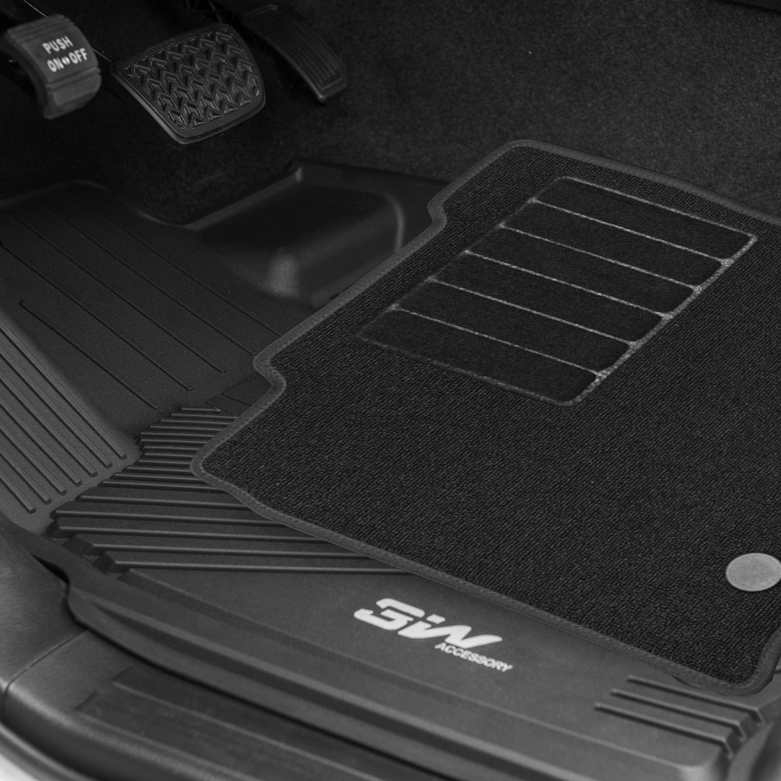3W Floor Mats & Carpet Fit Toyota Tundra 2014-2021 (Only For Crewmax Cab) Tpe All Weather Custom Fit Floor Liner For Toyota Tund