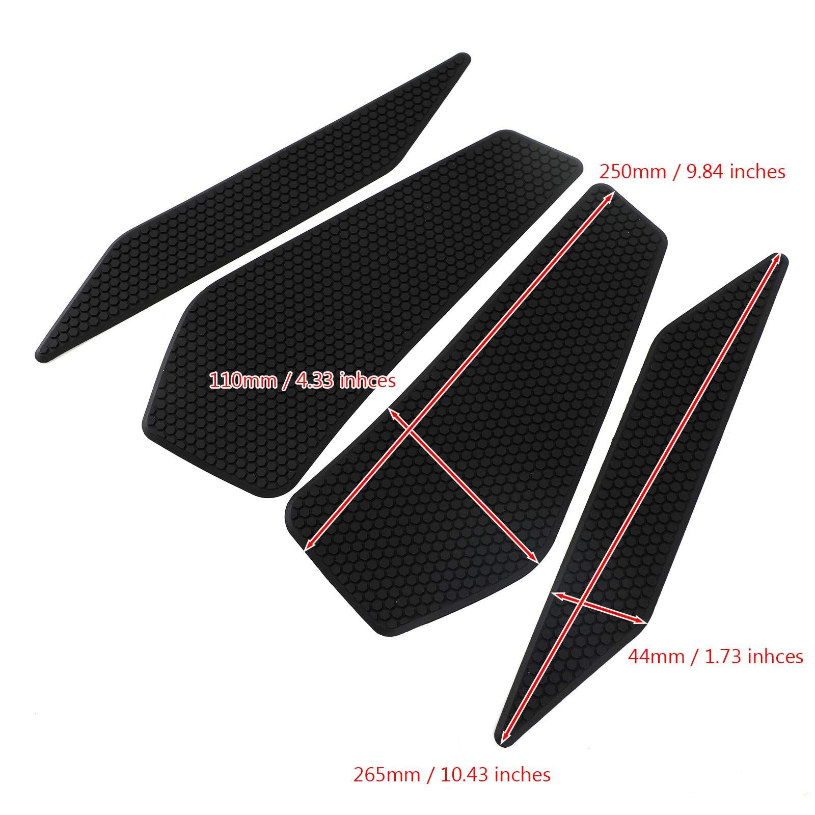 Fit for Kawasaki EX400 Ninja 400 2018 2019 2020 4x Motorcycle Rubber Gas Tank Pad Traction Side Fuel Gas Knee Grip Protector, Ga