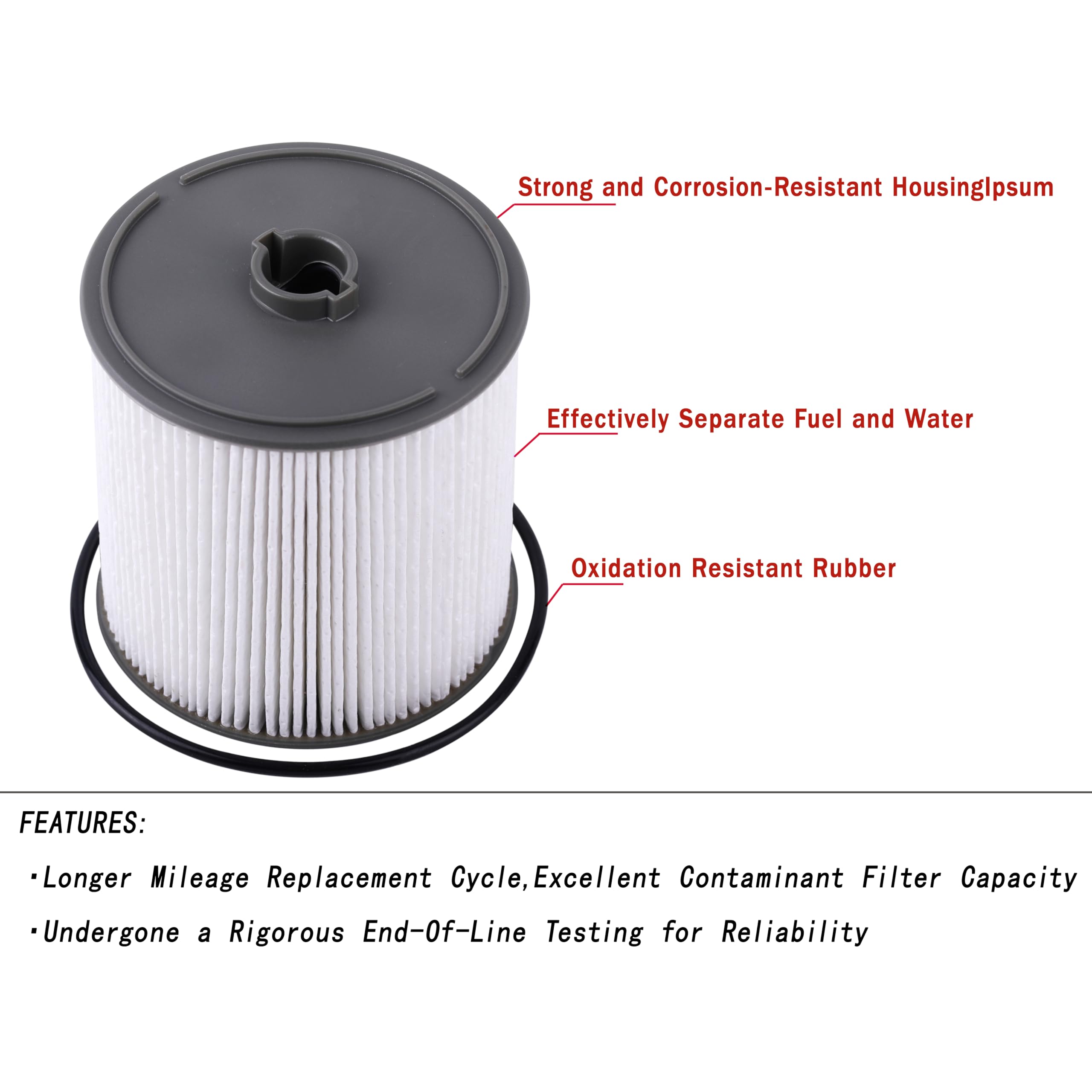 68436631AA Fuel Filter Compatible with 2019-2024 Ram 2500 3500 4500 5500 6.7L Diesel Engine Ram 1500 3.0L V6 Eco Diesel Frame Ch
