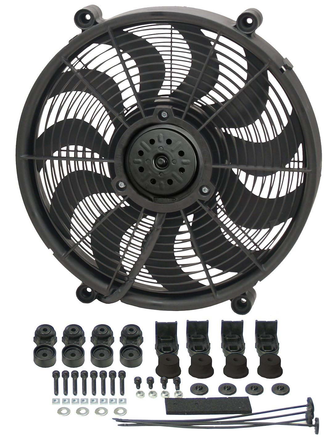 Derale 16217 17 High Output Radiator Fan Black