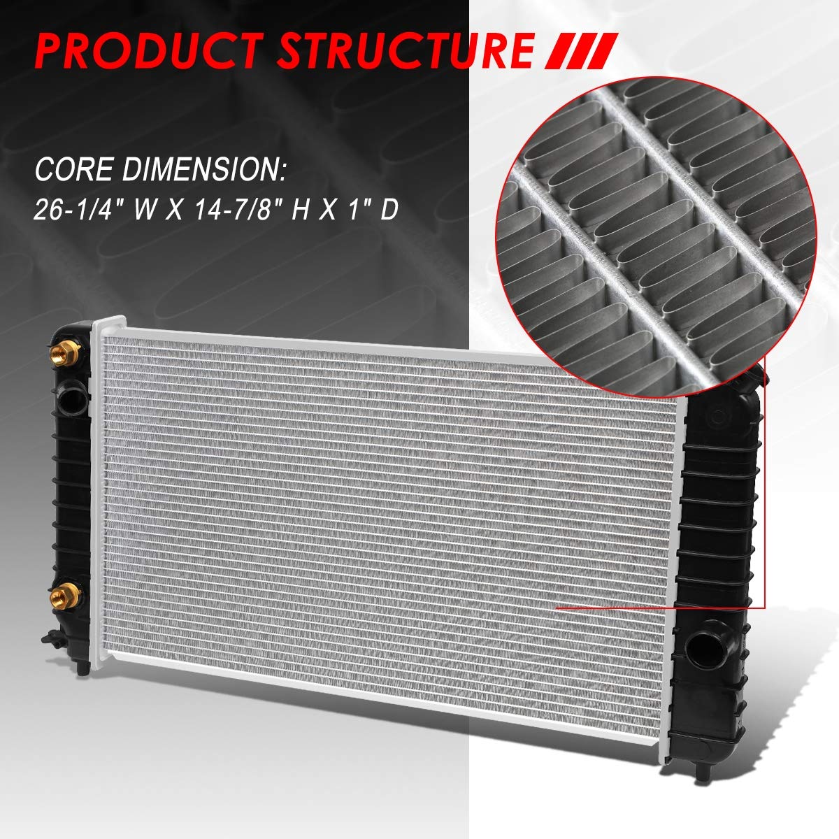 Auto Dynasty Radiator Compatible With 94-95 Chevy S10 Pickup Blazer Gmc Jimmy Sonoma 4.3L Mt, Dpi 1532 Factory Style 1-Row Cooli