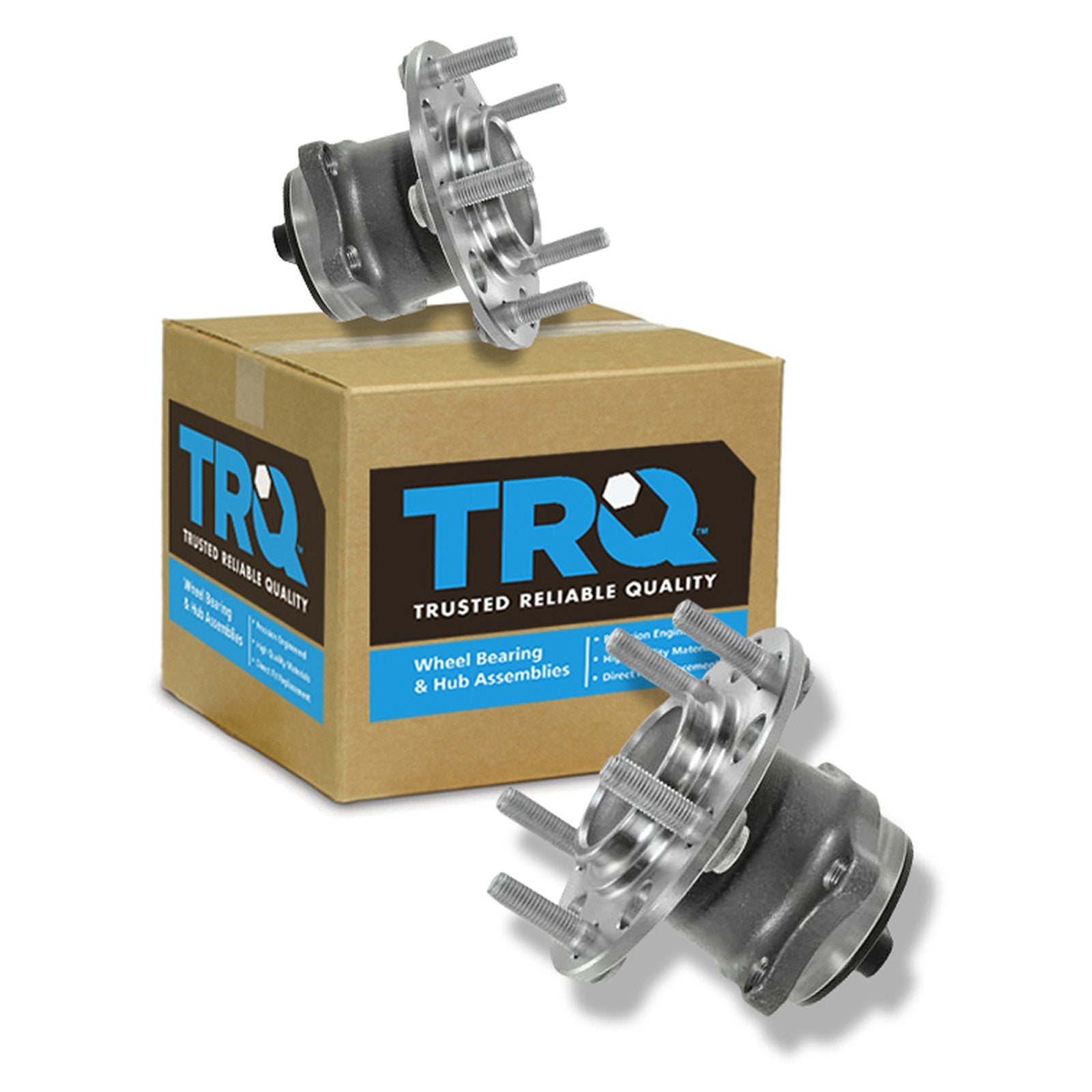 Trq Rear Wheel Hub Bearings Assembly Set Compatible With 2011-2014 Chrysler 200 2007-2010 Sebring 2008-2014 Dodge Avenger 2007-2