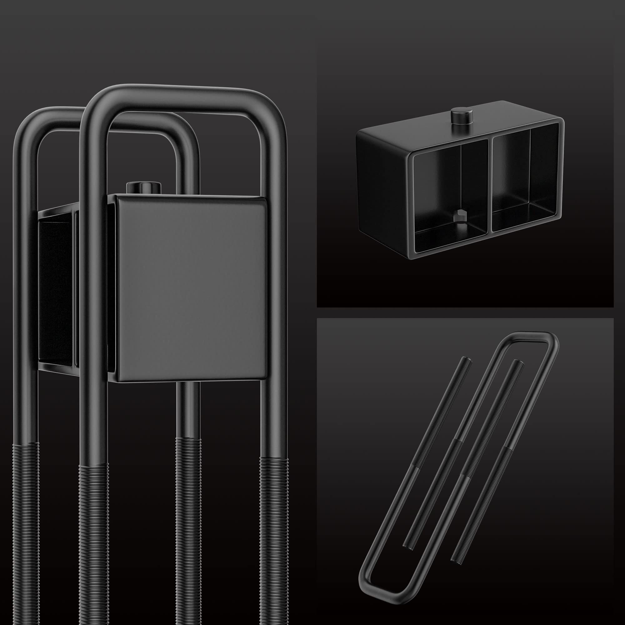 3 ' ' Rear Leveling Lift Block Kit Compatible With 1999-2023 Silverado 1500 Sierra 1500, 3 Inch Black Leveling Lift Block Extend