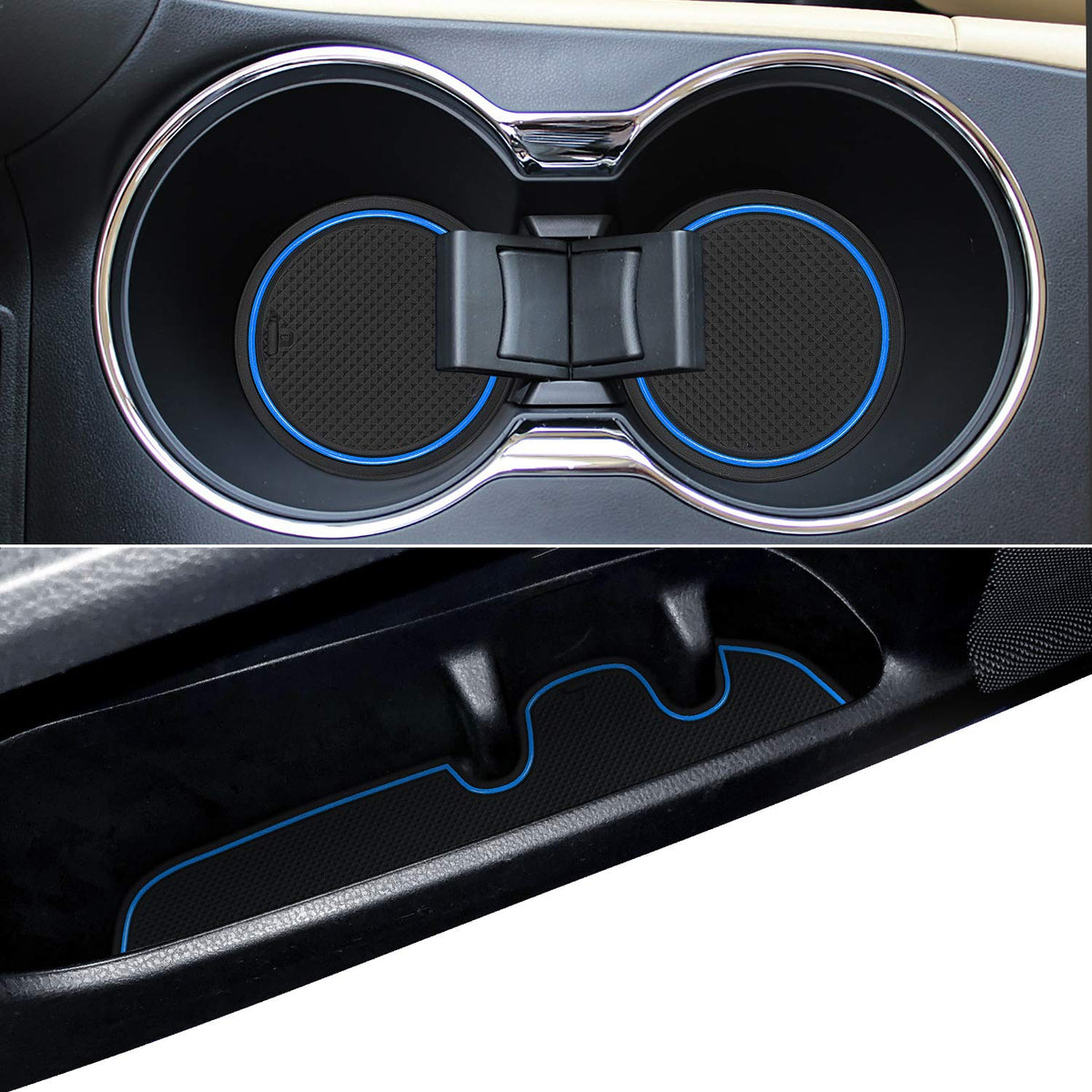 Auovo Anti Dust Mats For Toyota Highlander Accessories 2019 2018 2017 2016 2015 2014 Custom Cup Holder Insert Liner Coaster Cent