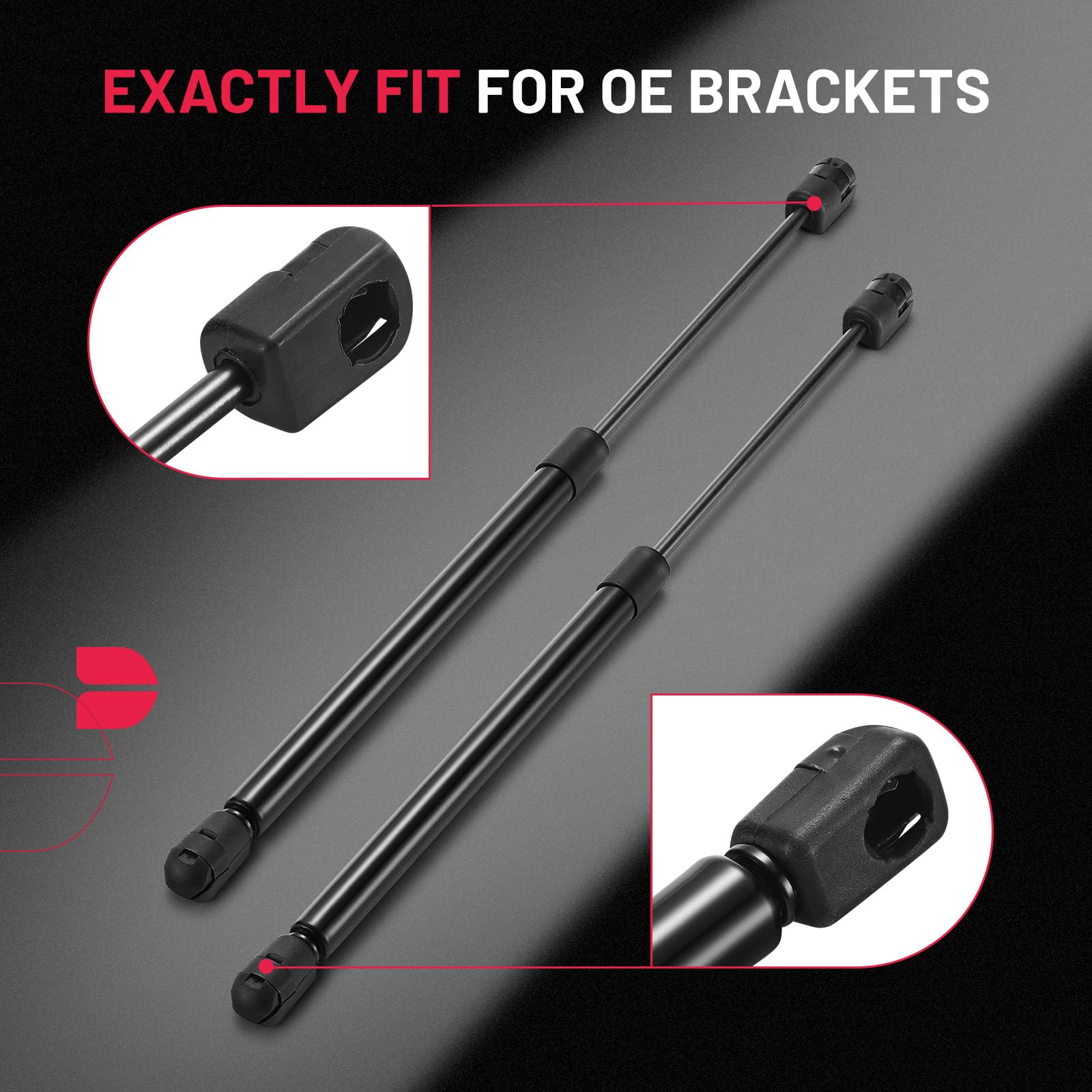 Bdfhyk C16-08941 16In/28Lbs (125N) Gas Shock Strut For Eer Are Snugtop Camper Shell Truck Topper Rear Window, Truck Pickup Cab C