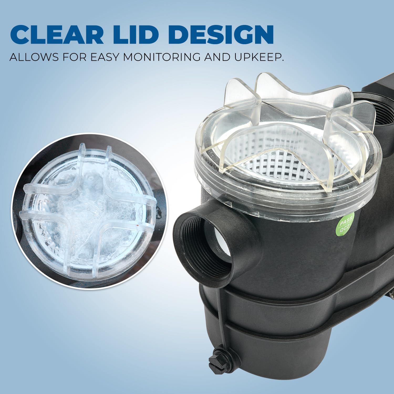 Xtremepowerus 3/4Hp Swimming Pool Pump (2400Gph) Pond Self Prime Above-Ground Pond Spa Pool Pump Strainer Basket 1.5'' Npt Liste