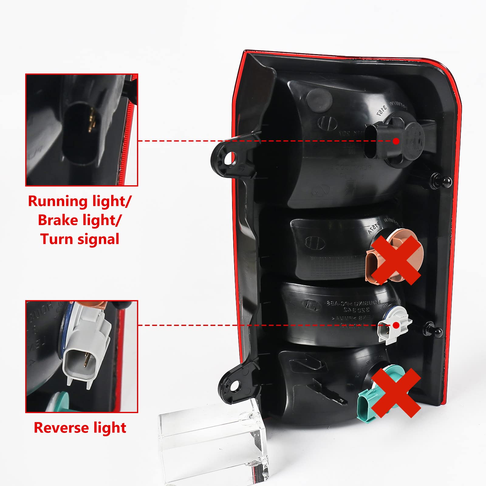 Fione For Jeep Patriot Taillight Assembly 2008-2017 Stop Indicator Light Brake Rare Lamp Replacement Right Passenger Side Rh 5160364Ag