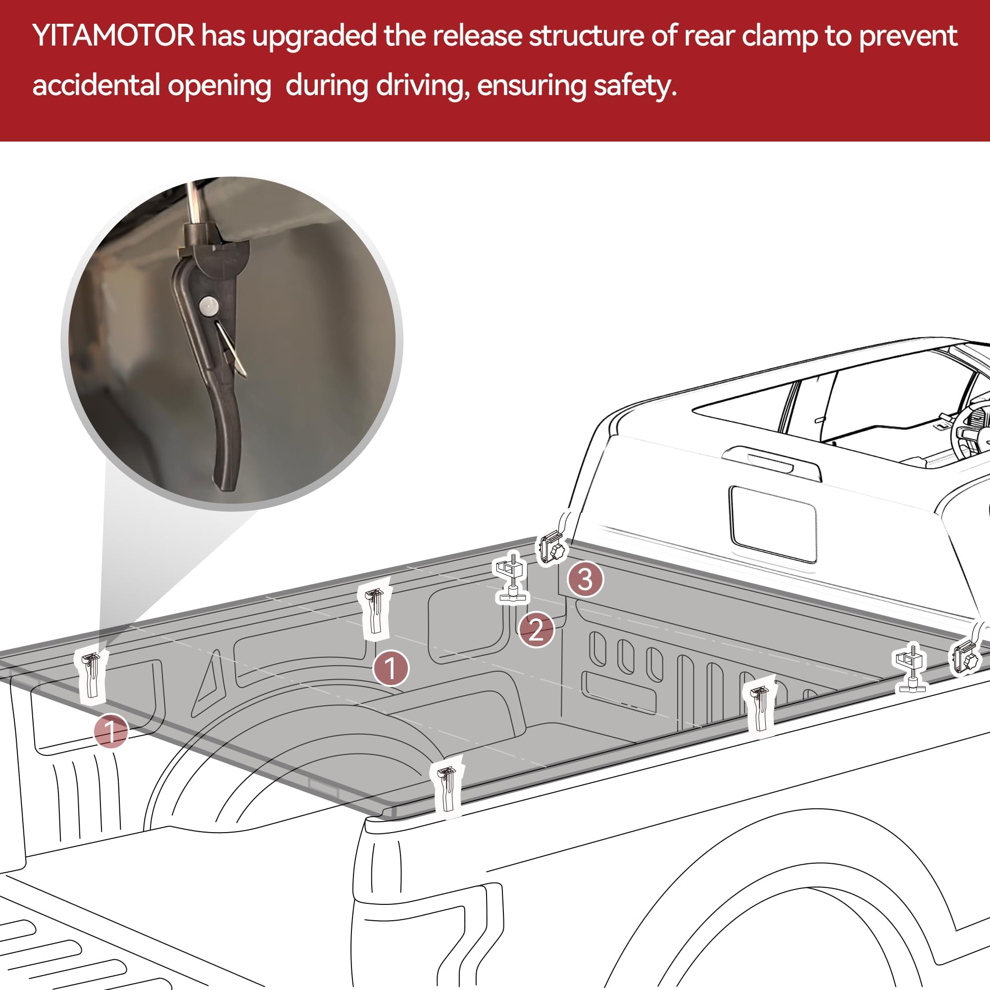 YITAMOTOR Soft Quad Fold Truck Bed Tonneau Cover Compatible with 2015-2025 Ford F150 F-150, Styleside 5.5 ft Bed