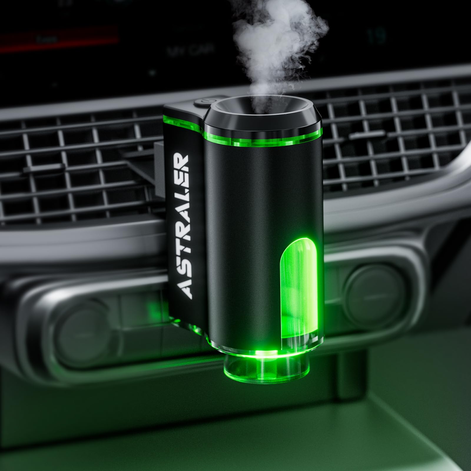 Smart Car Air Freshener with 3 Essential Oils, Car Fresheners Long Lasting, Rechargeable Auto Aroma Diffuser and DIY Perfume Cho