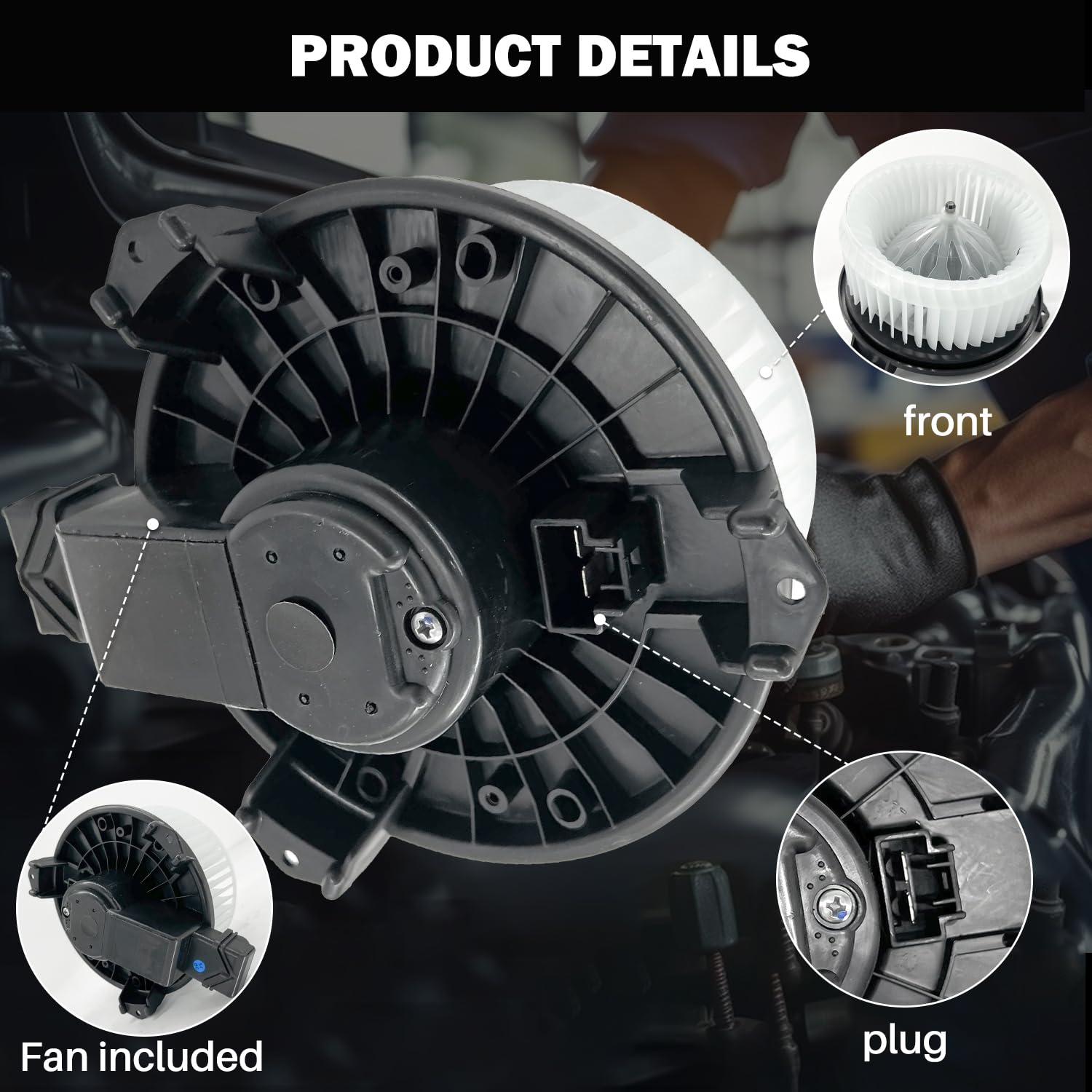 Aspligo 700289 Ac Heater Blower Motor Fan Assembly Fit For Mazda Cx-9 2007-2015,For Ram Promaster 1500 2014-2024, Pro Master 250