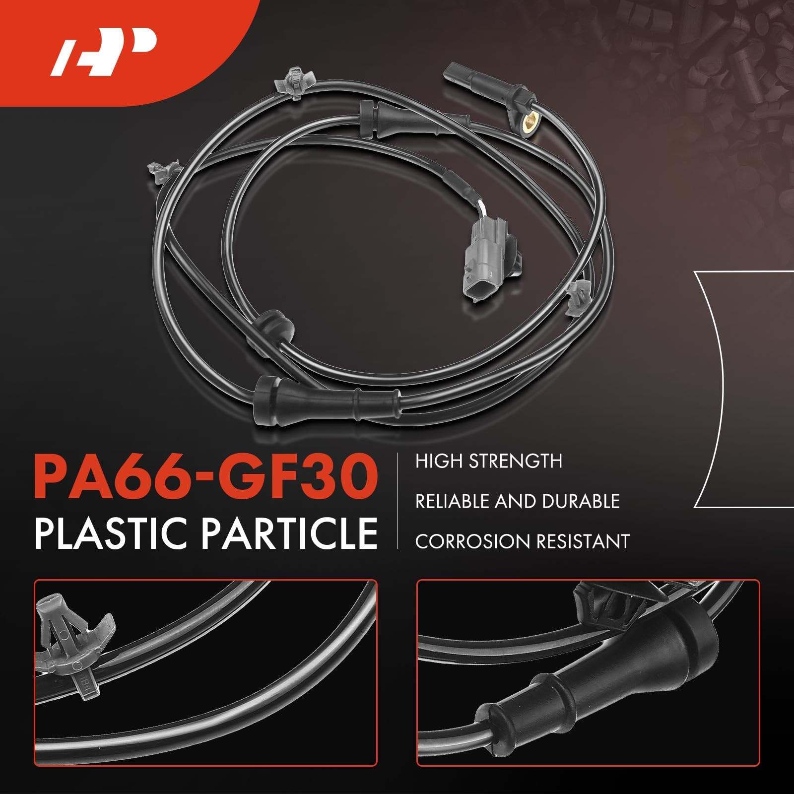 A-Premium ABS Wheel Speed Sensor Compatible with Nissan Models - Juke 2011 2012 2013 2014 2015 2016 2017, 1.6L, Sport Utility - Front Driver or Passenger Side, Replace# 47910-1KA0A, 479101KA0A