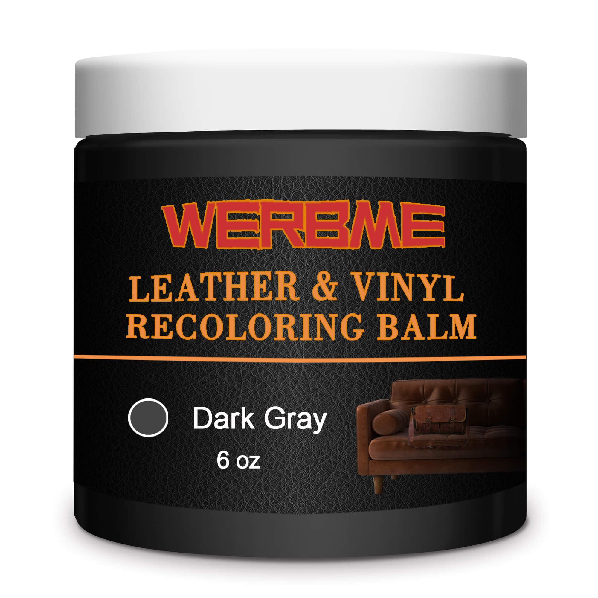 Werbme Leather Recoloring Balm & Color Restorer - Multipurpose Dye & Paint For Faded Leather Couches, Car Seats, Shoes | Fix Scr