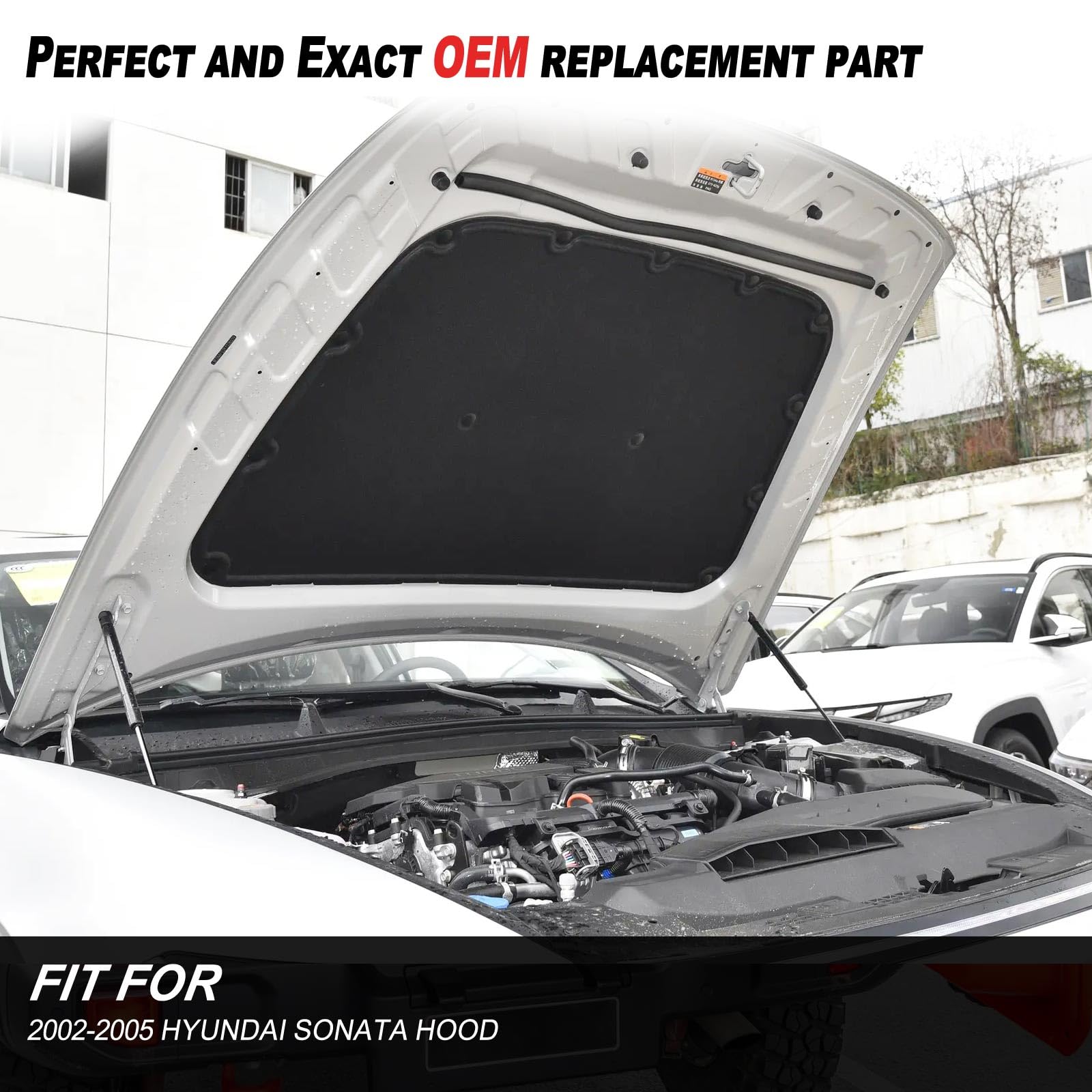 Vepagoo Pm2025 Front Hood Gas Struts Fit For 2002-2005 Hyundai Sonata Sedan Shocks Lift Support Springs, Replacement Oem Sg36700