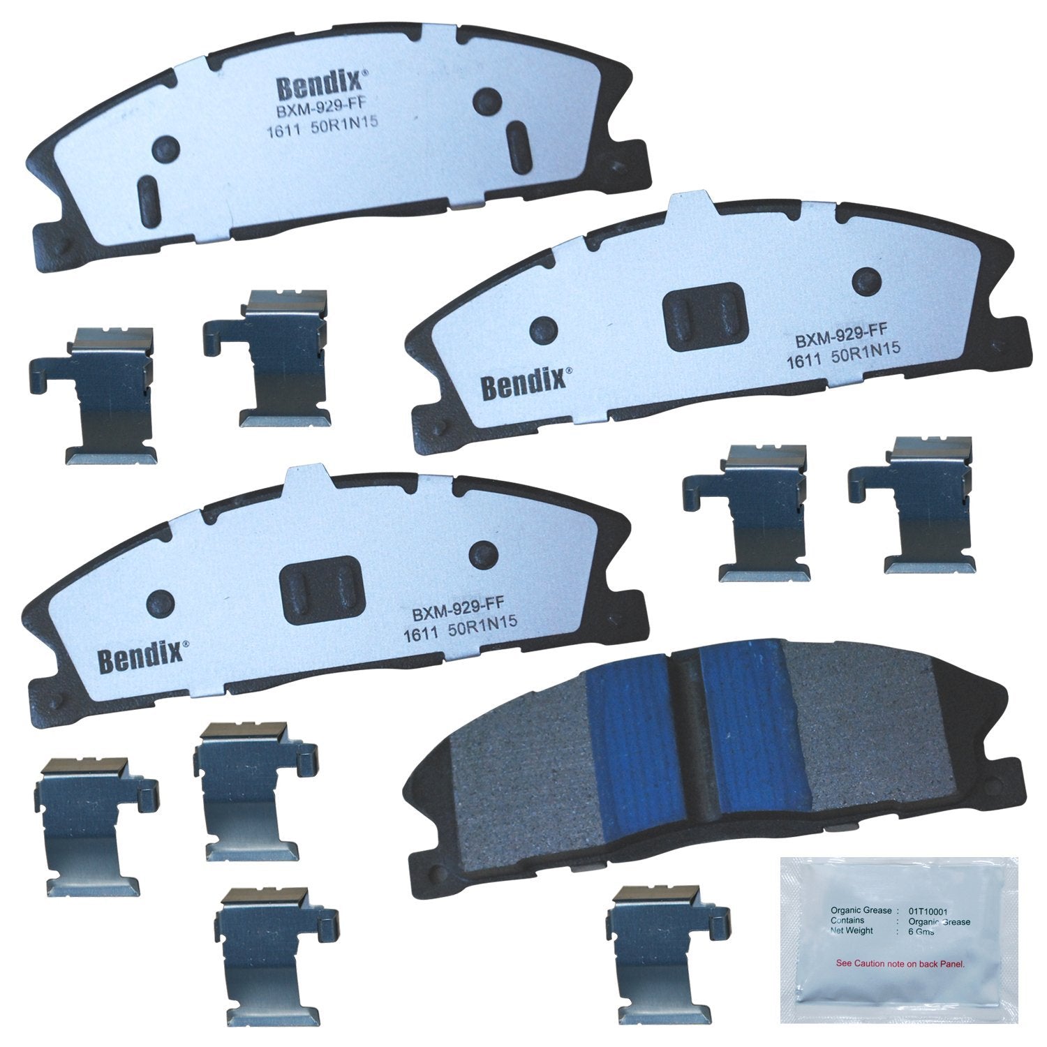 Bendix Fleet Metlok Mkd1611Fm Semi-Metallic Front Brake Pads For Ford Explorer 2013-2012, Flex 2012, Flex 2017, Taurus 2016-2013