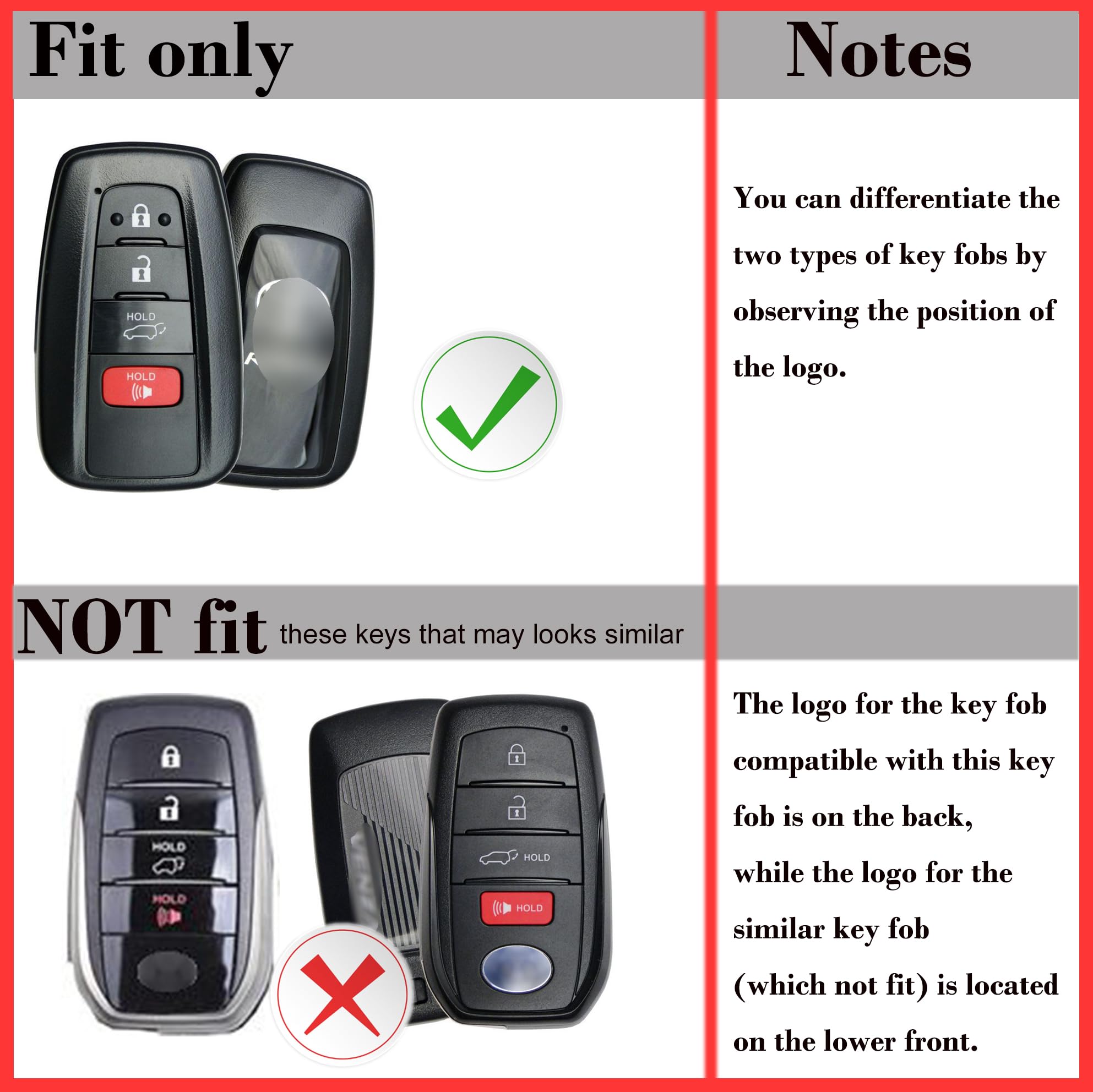 Silicone Remote Key Fob Cover For Previous Generation Key For Toyota Camry Xle Xse Le Se Corolla Avalon C-Hr Highlander Prius Ra