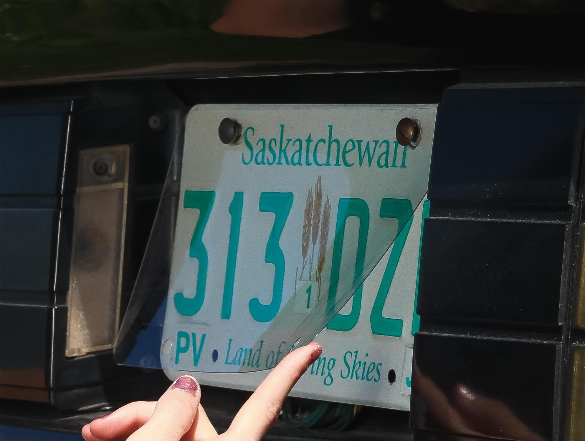 License Plate Privacy Security Guard Frame, Transparent Reflective Tag, Clear Waterproof & Anti-Glare Protector Cover, Weatherpr